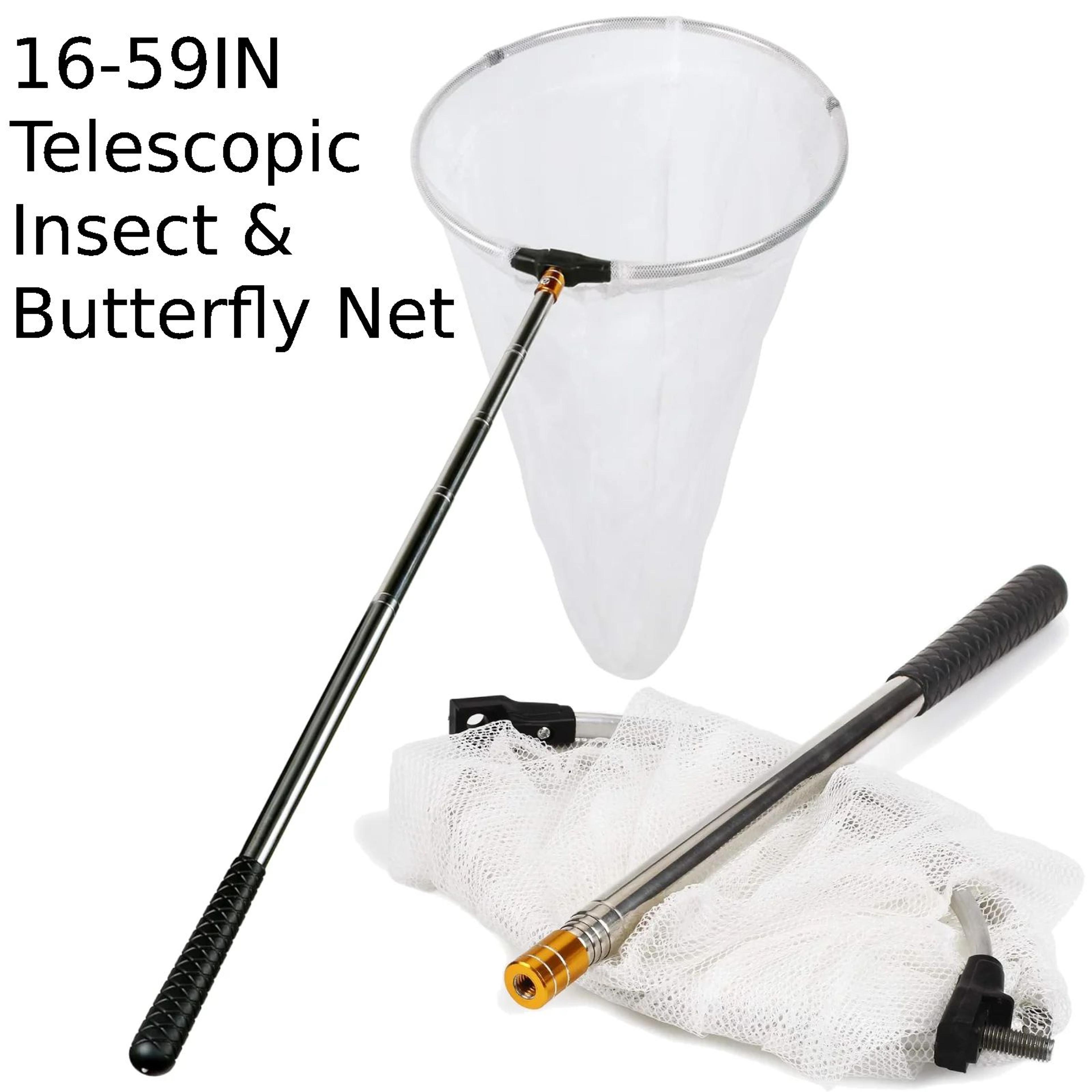 59 inch telescopic butterfly and insect net with 11 inch ring and deep mesh