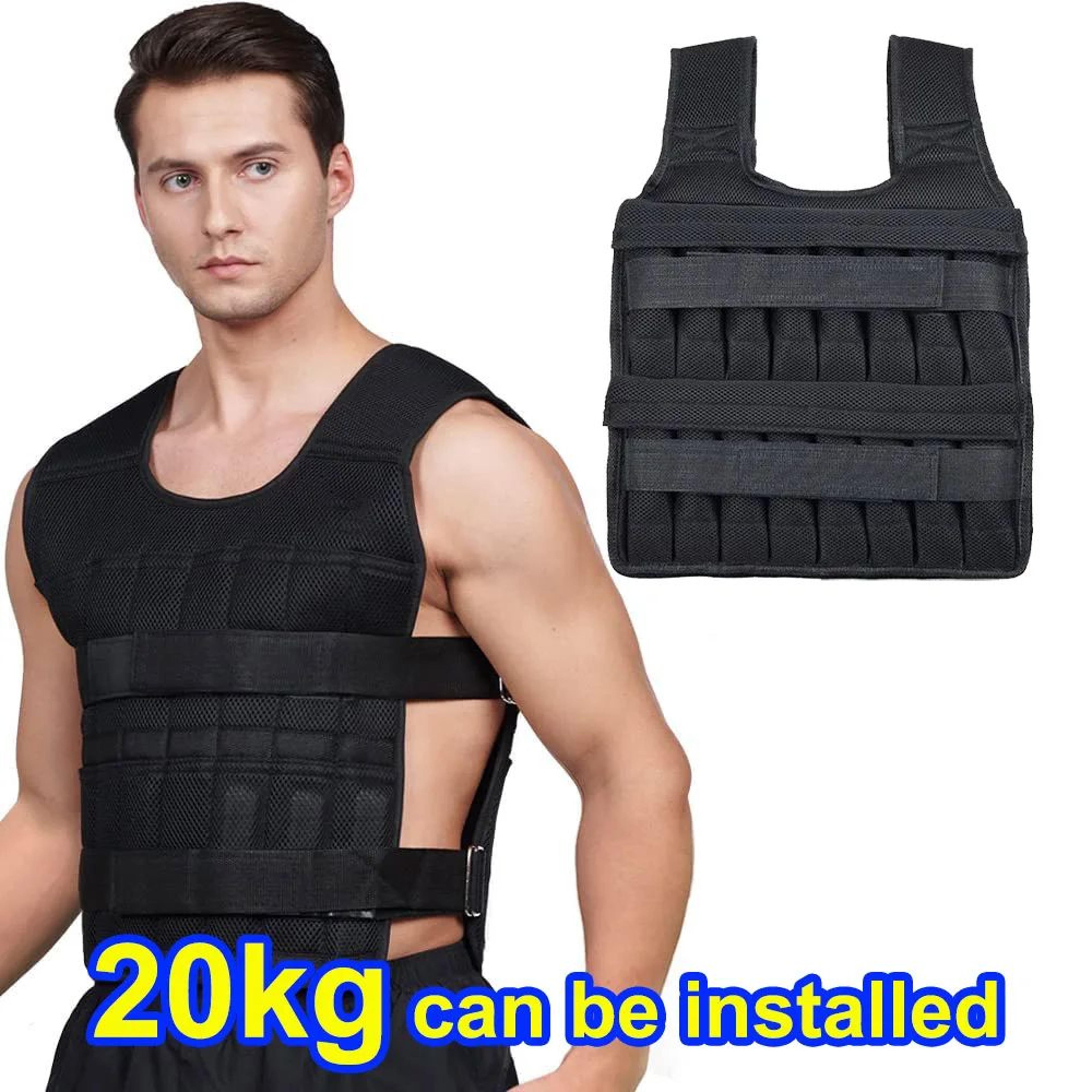 adjustable 20kg weighted vest for strength training and running