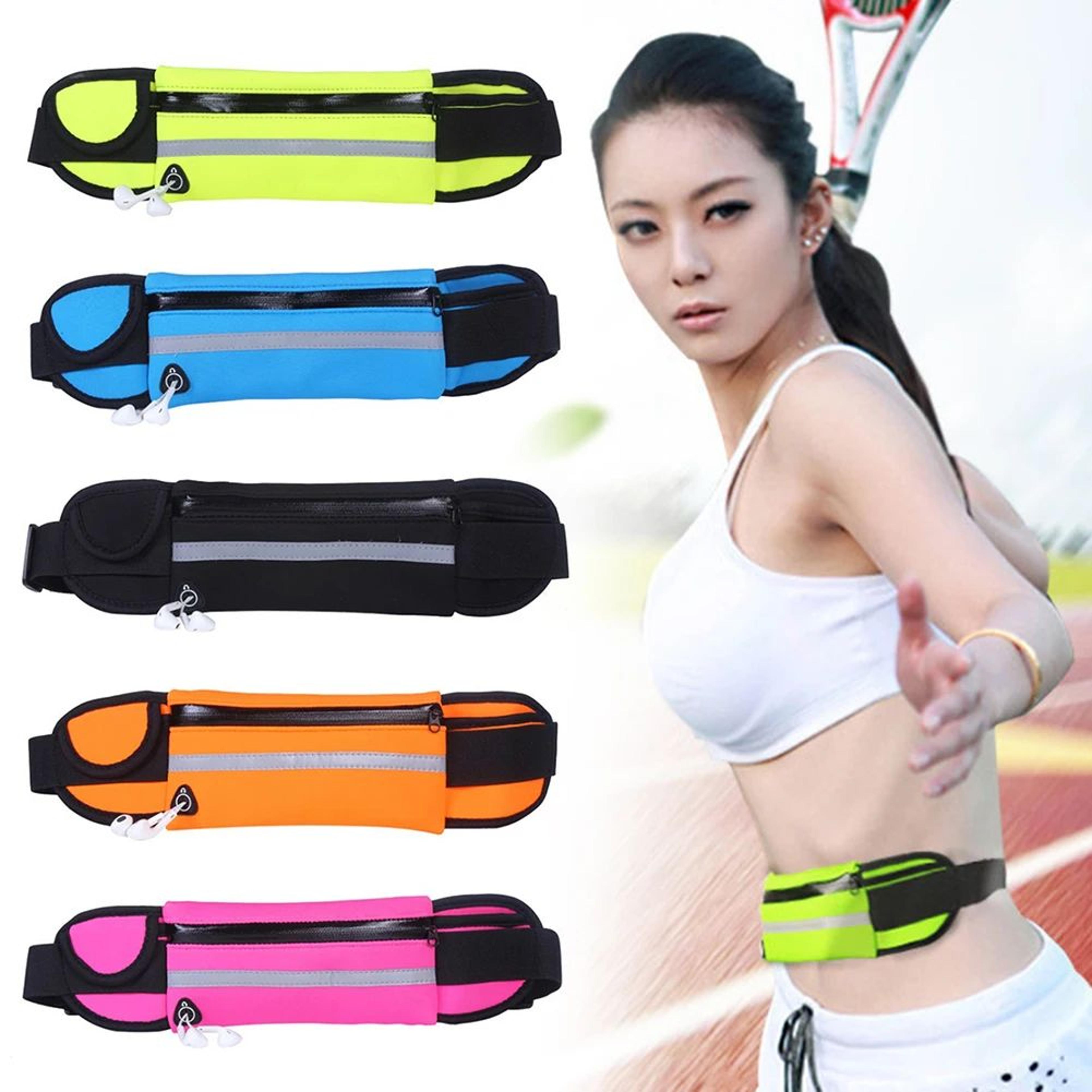 adjustable running waist bag with phone pocket for jogging cycling and fitness