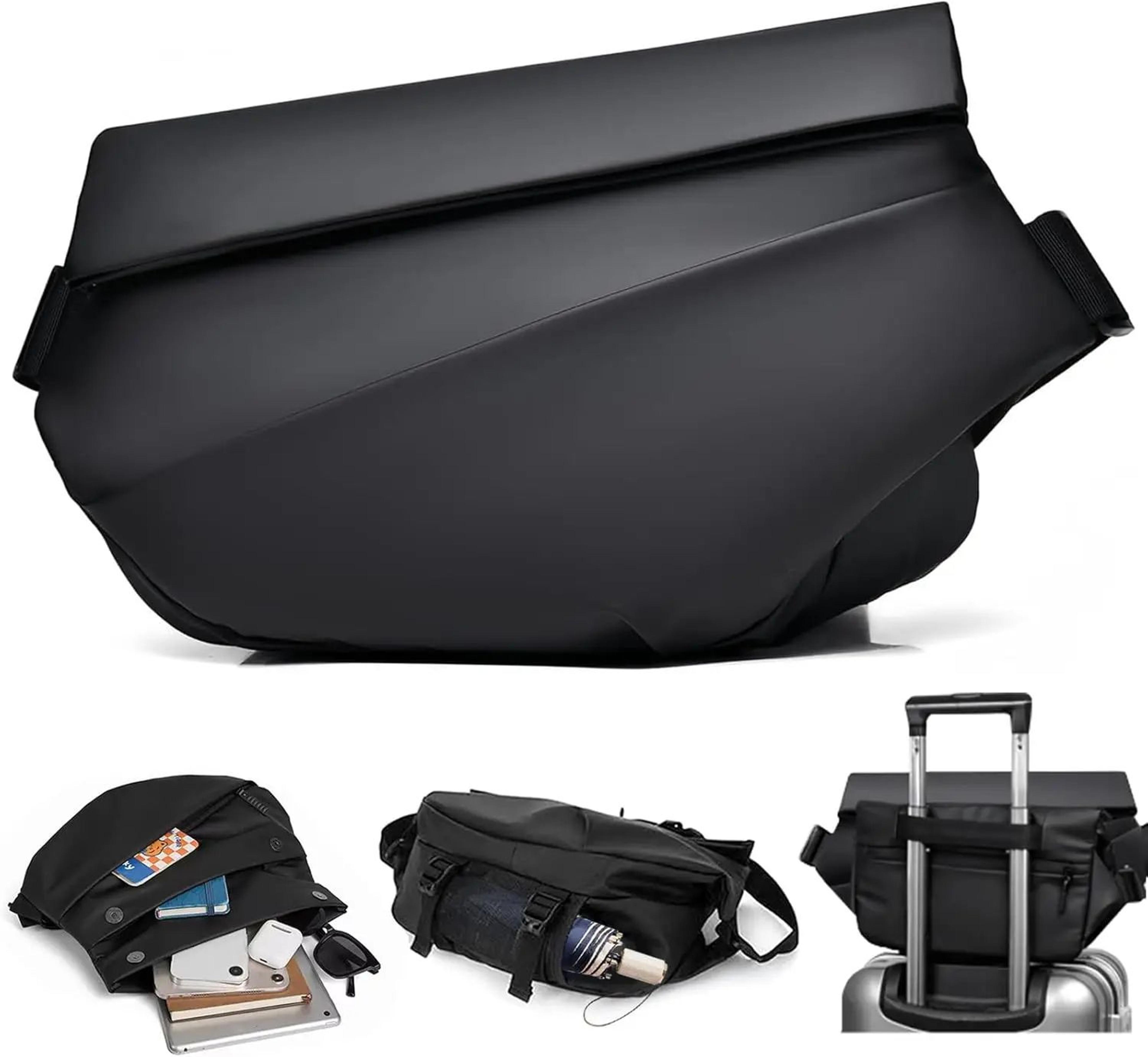 men's large anti-theft crossbody sling bag for travel and work