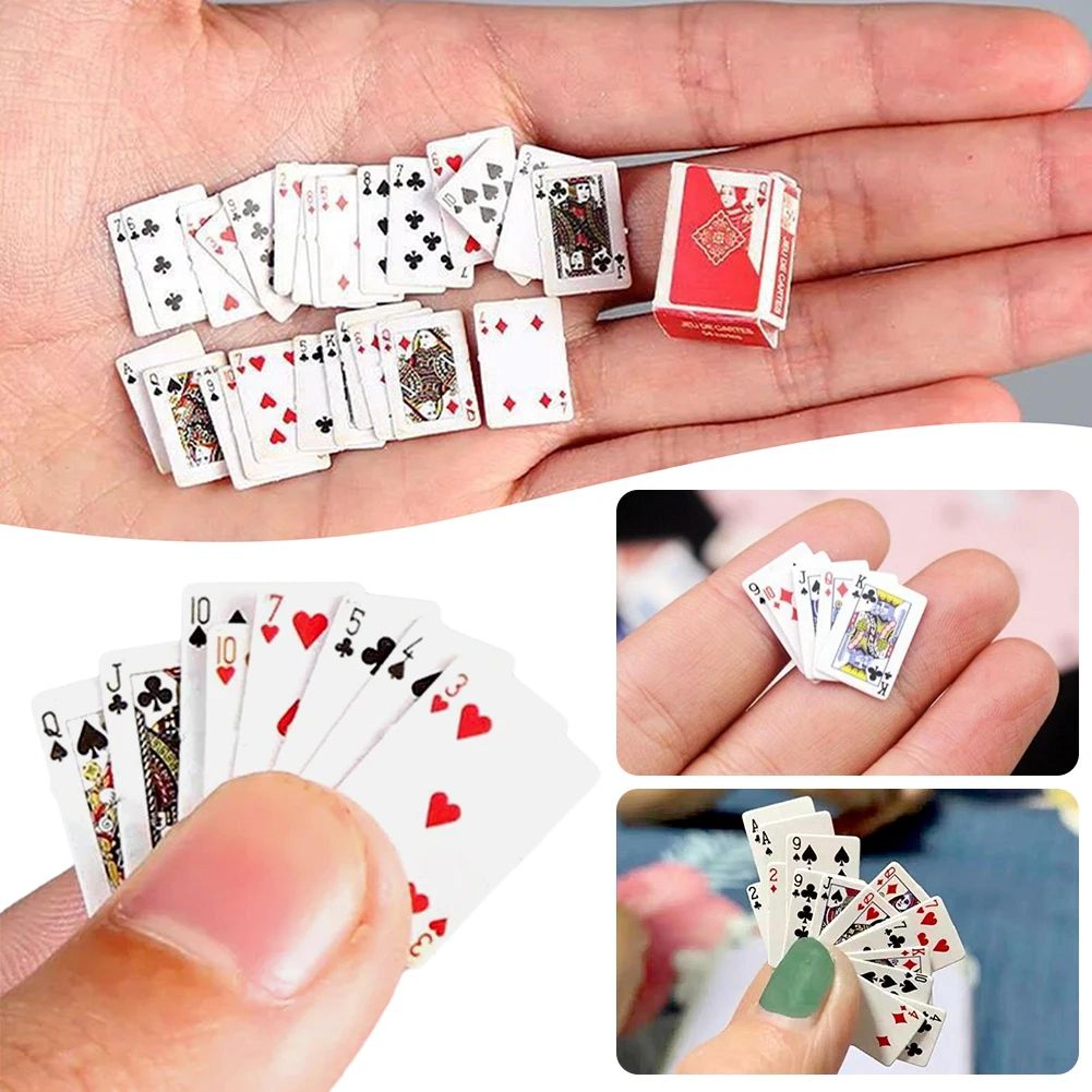 mini transparent playing cards portable novelty poker deck for parties and travel