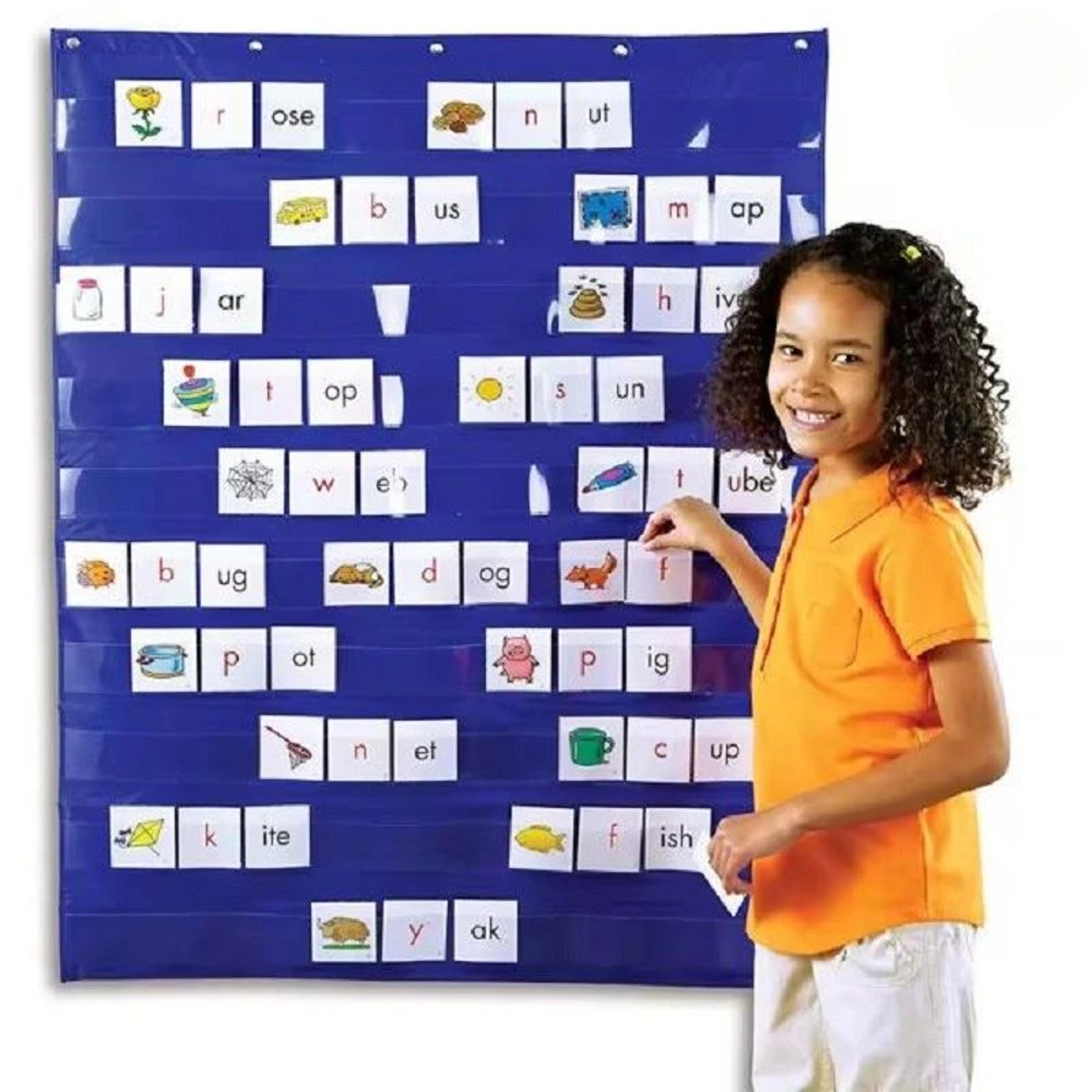 standard classroom pocket chart for daily schedule and learning activities