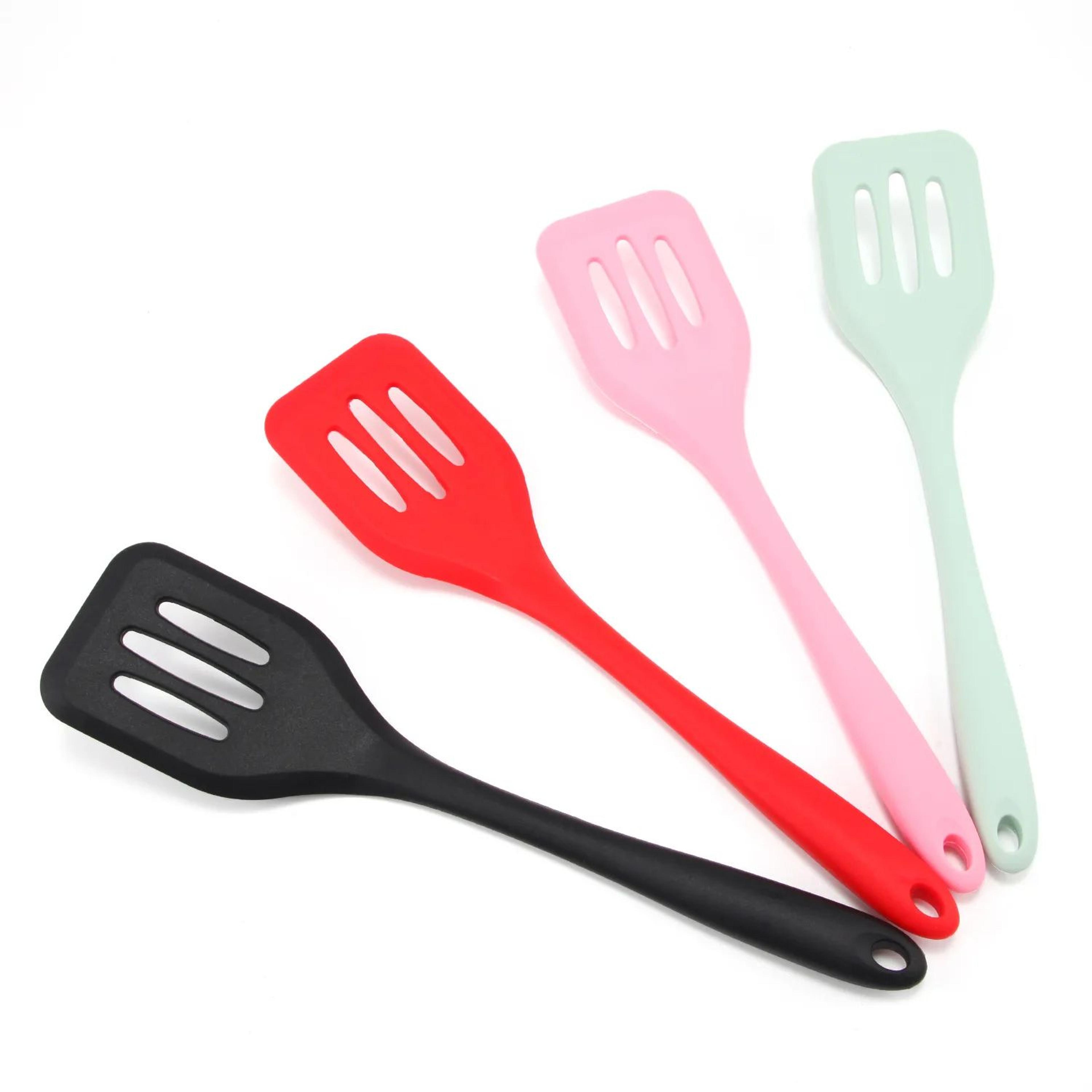 silicone slotted turner spatula for nonstick cookware, eggs and fish