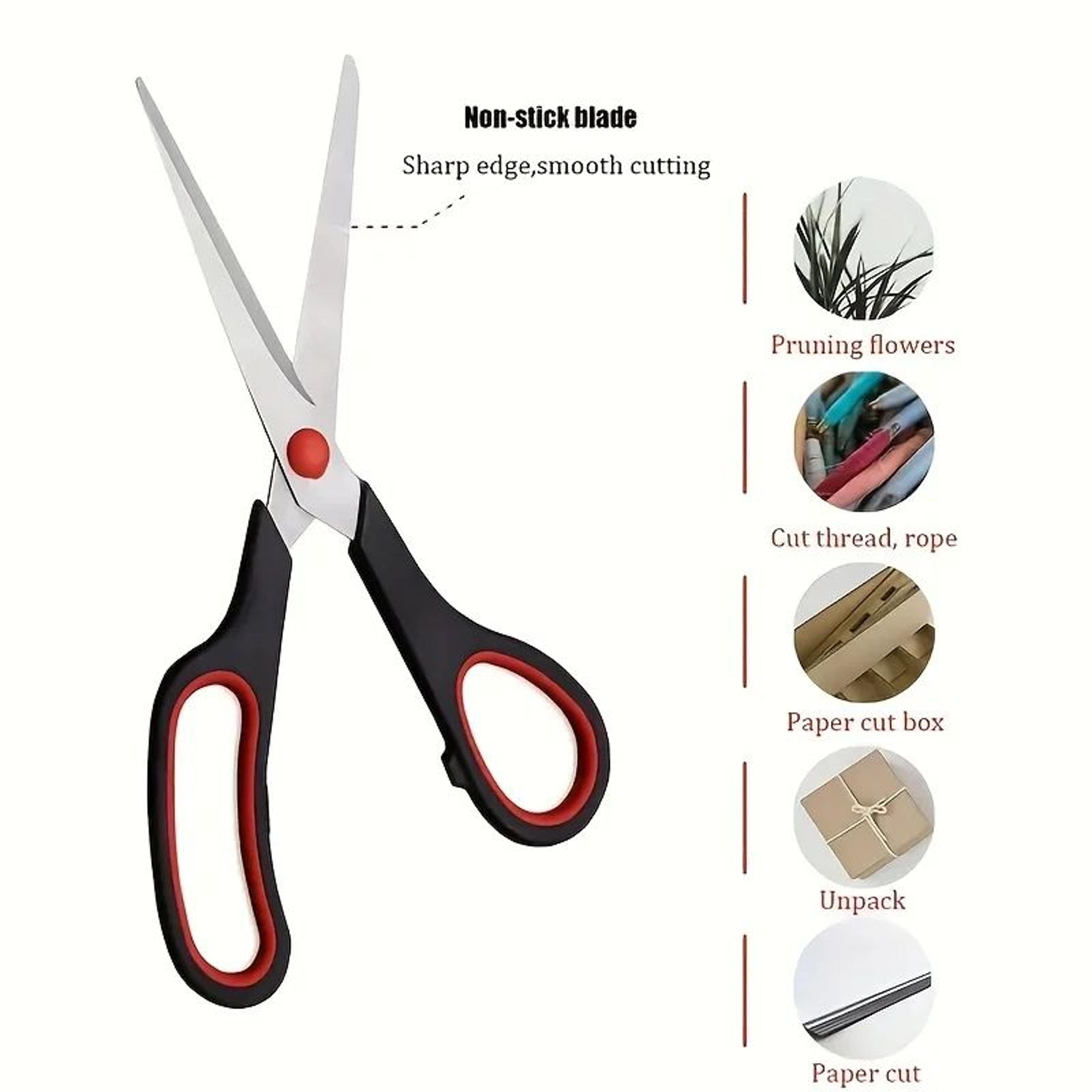 3pcs stainless steel multipurpose scissors for office, school, crafts and household use