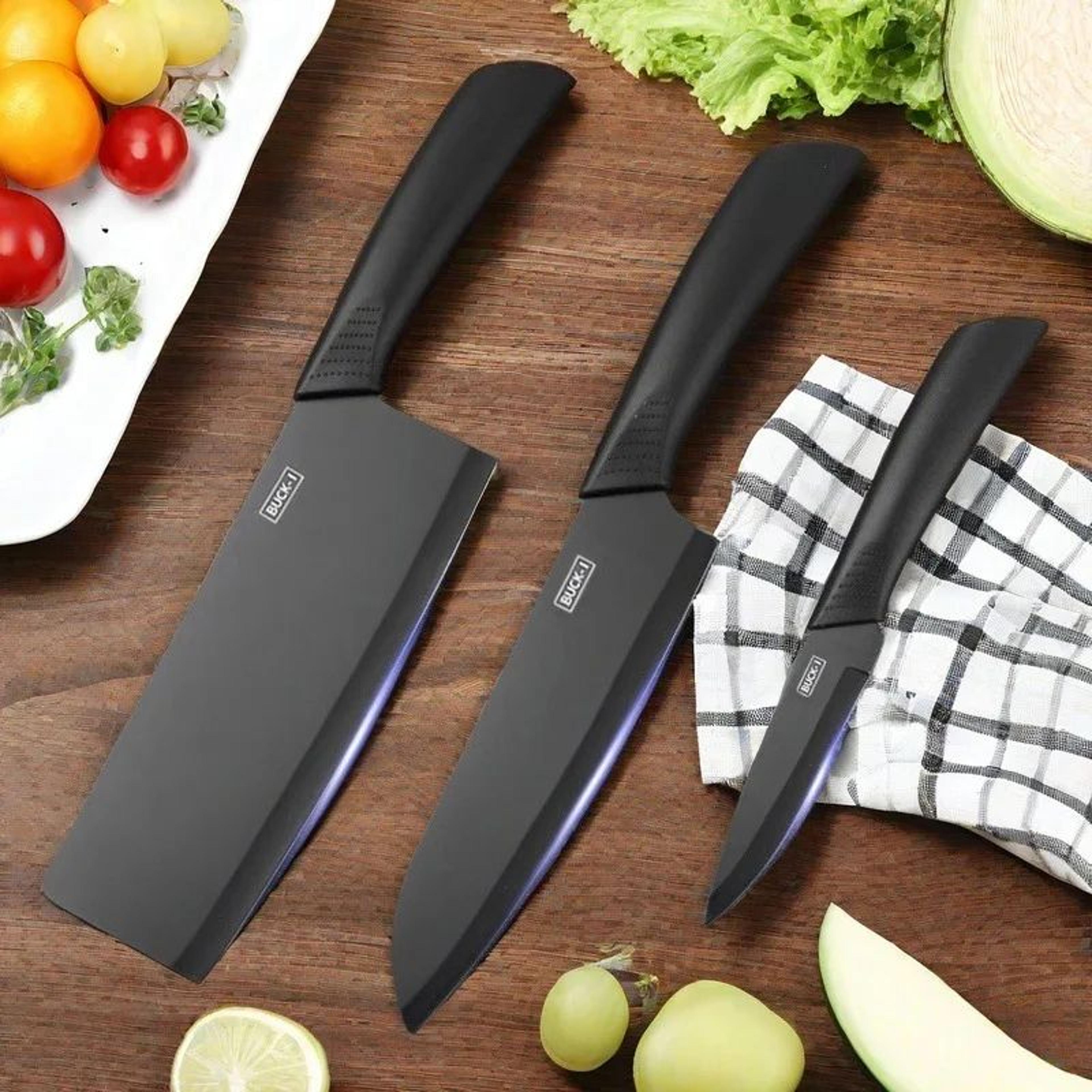 compact stainless steel kitchen knife for fruit, vegetables and food prep
