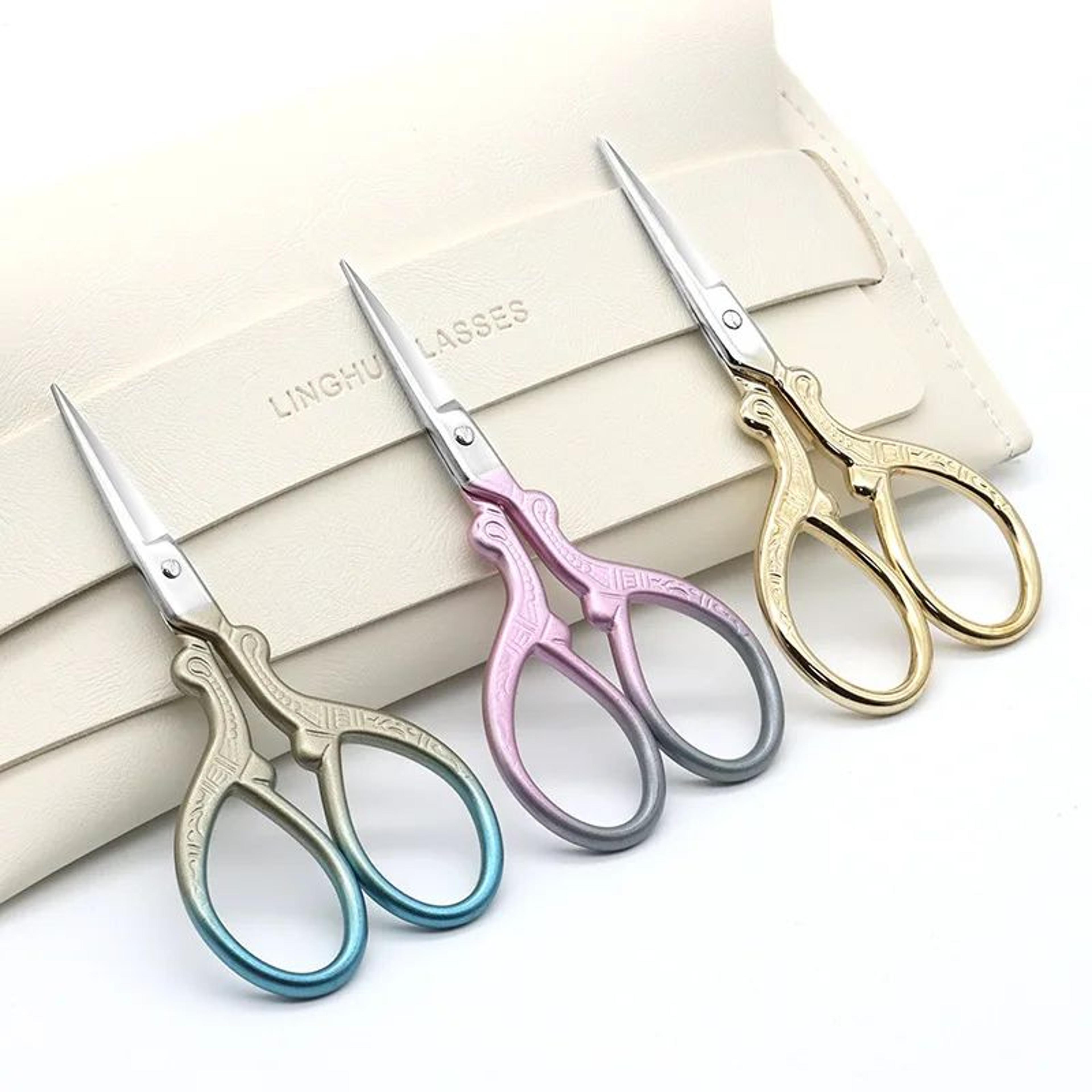 vintage stainless steel embroidery scissors precision sewing thread cutter