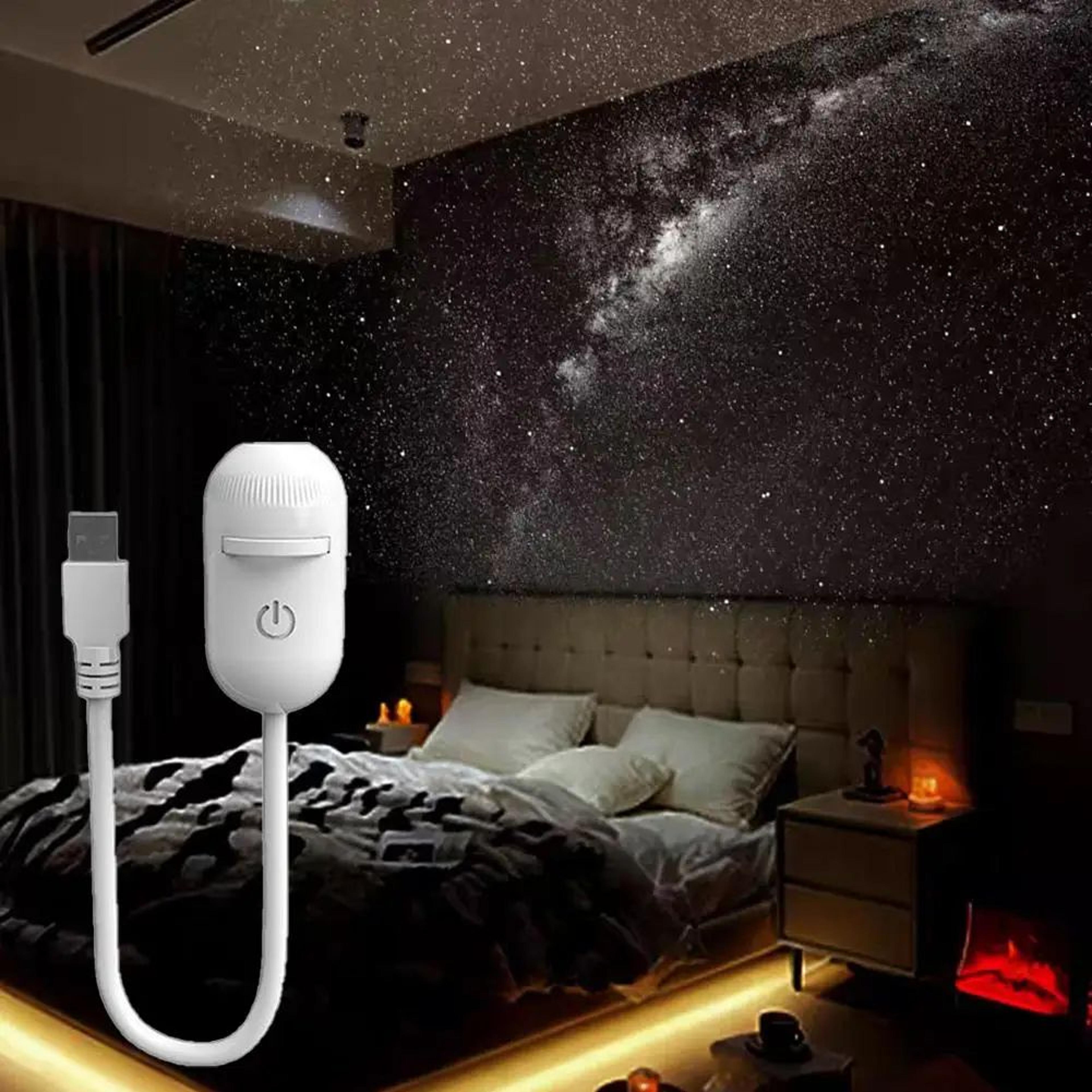 2-in-1 mini galaxy star projector night light usb portable ambient lamp