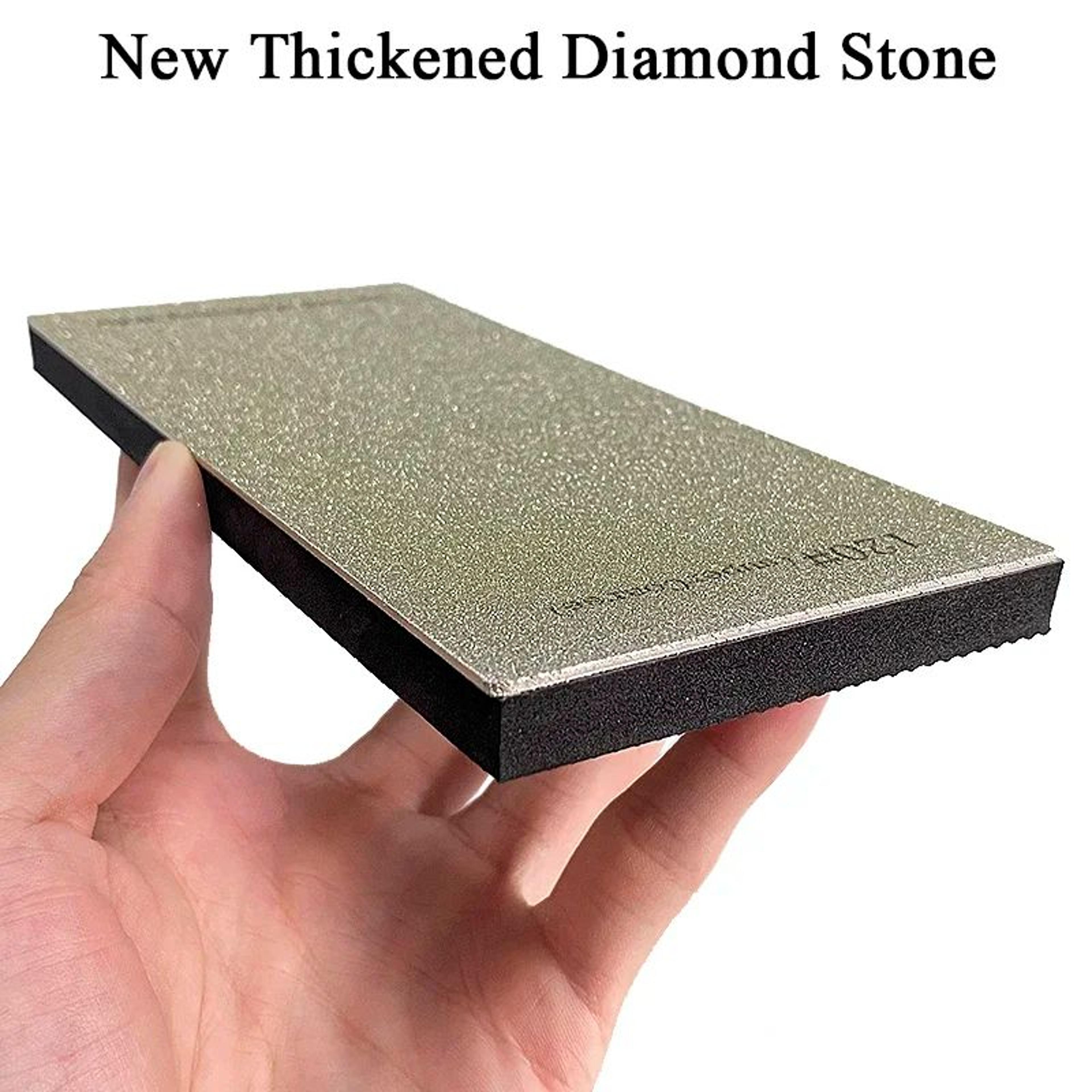 15 degree diamond knife sharpening stone with non-slip base