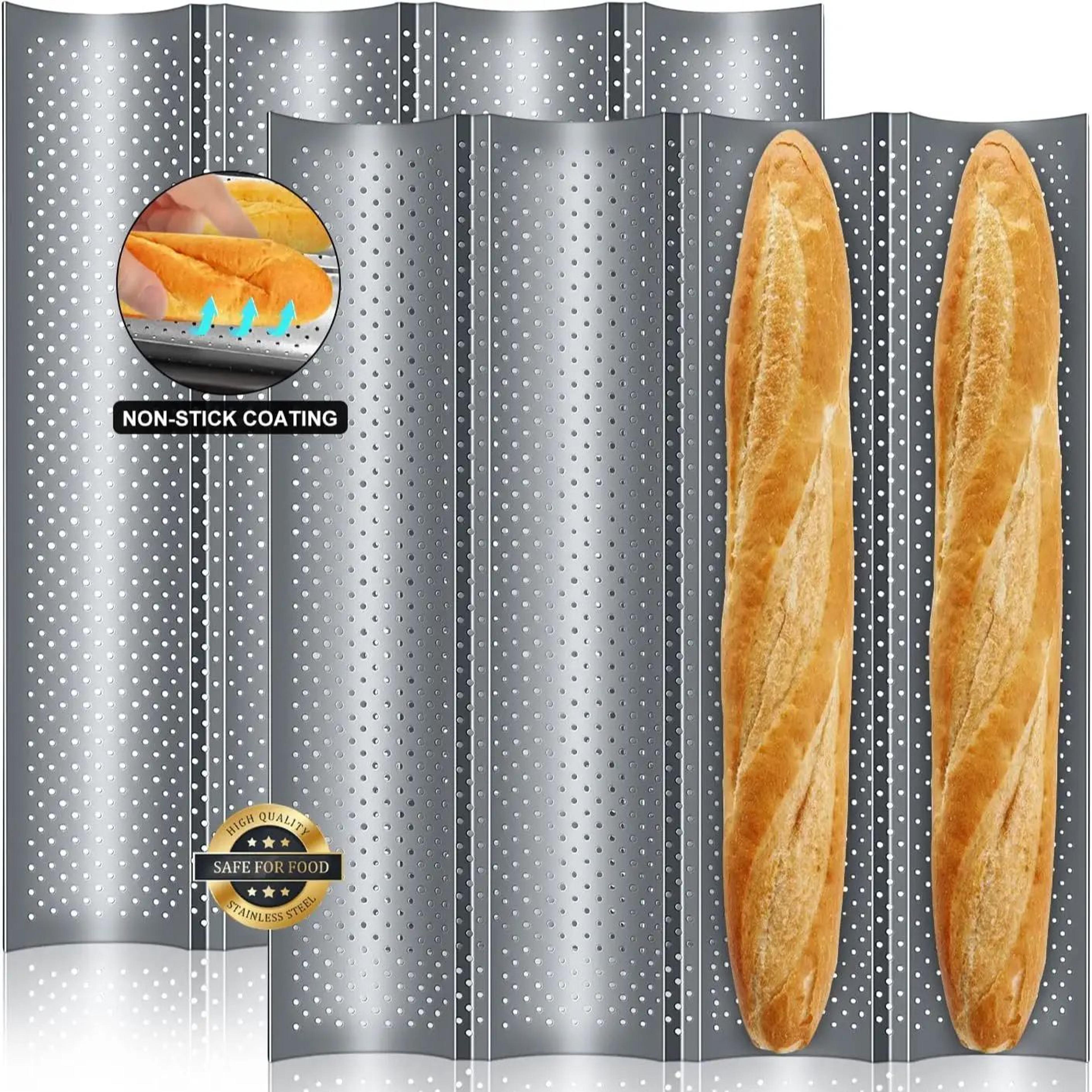 nonstick baguette pan french bread baking tray 2 3 4 loaf groove mold