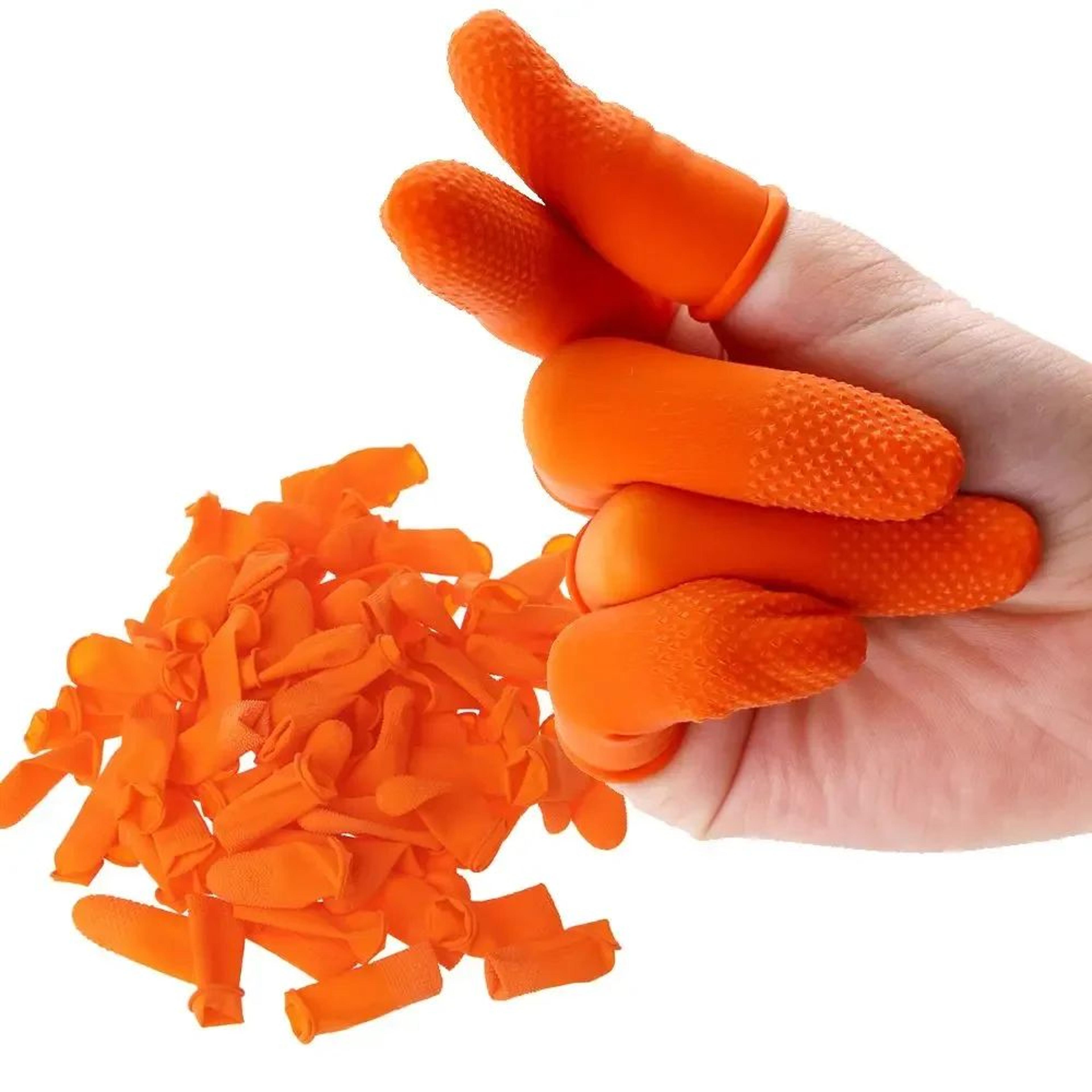 100pcs natural rubber finger cots non-slip anti-static fingertip protectors