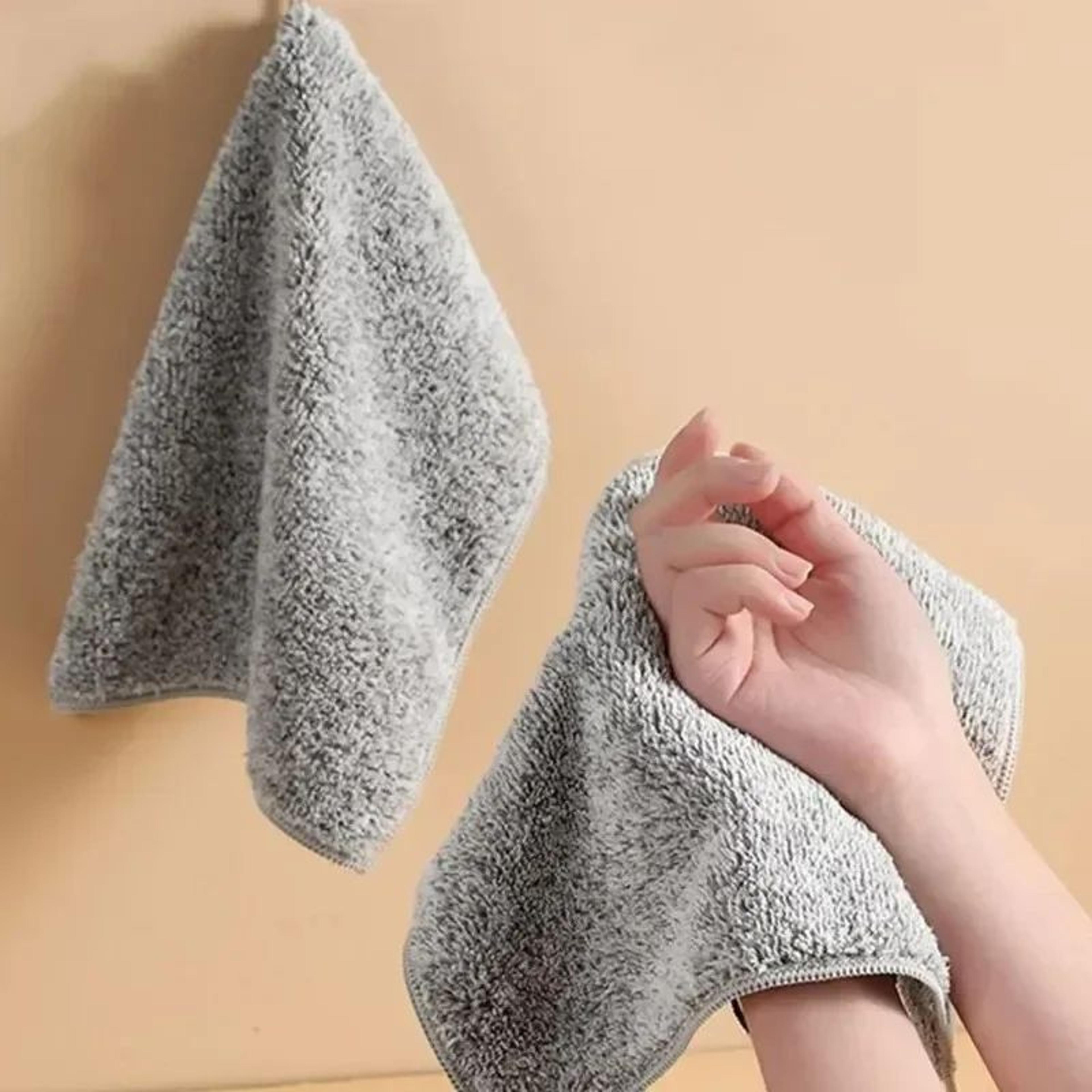 5pcs japanese style thickened microfiber kitchen towels - 11.8 inch