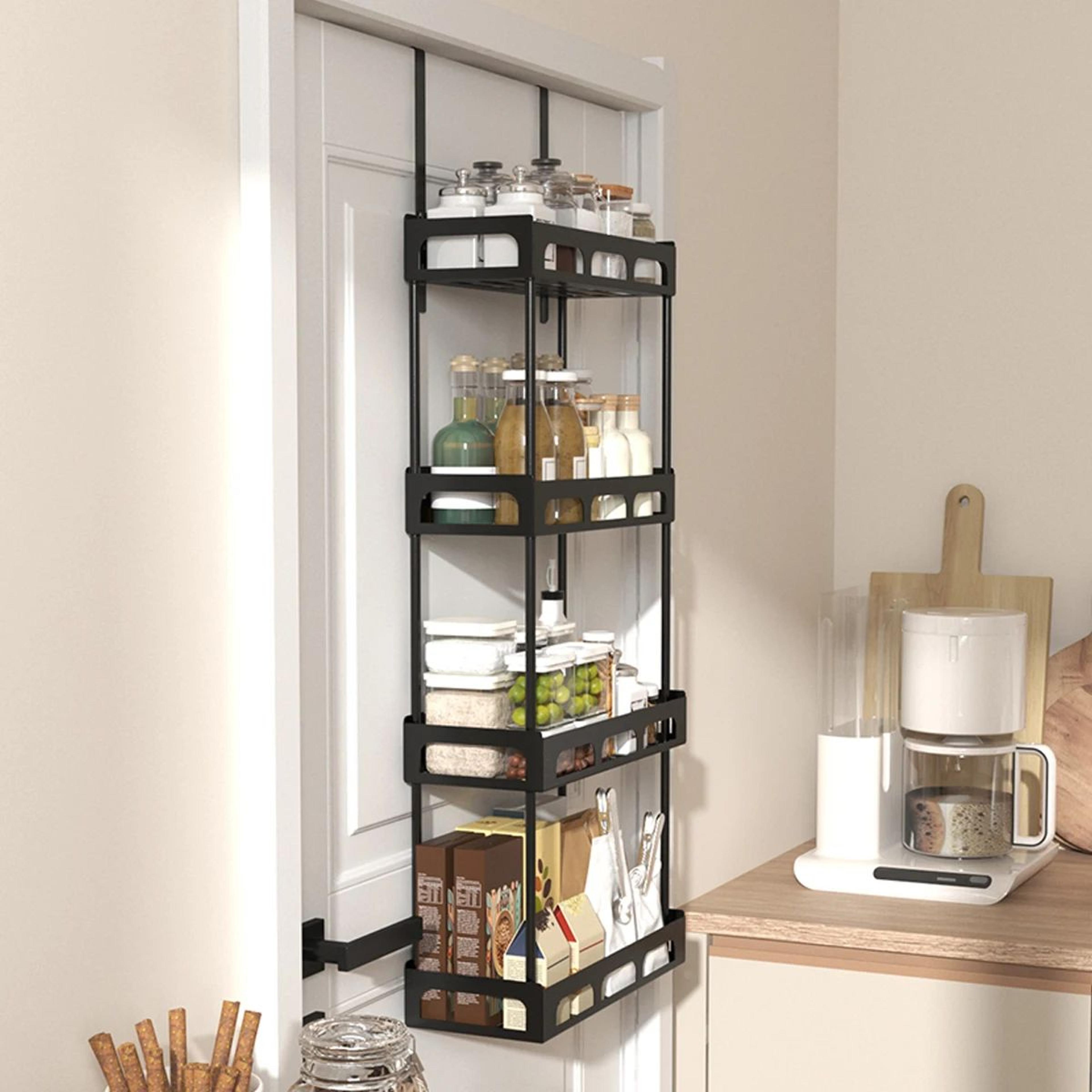 6-tier over the door pantry organizer metal hanging spice rack