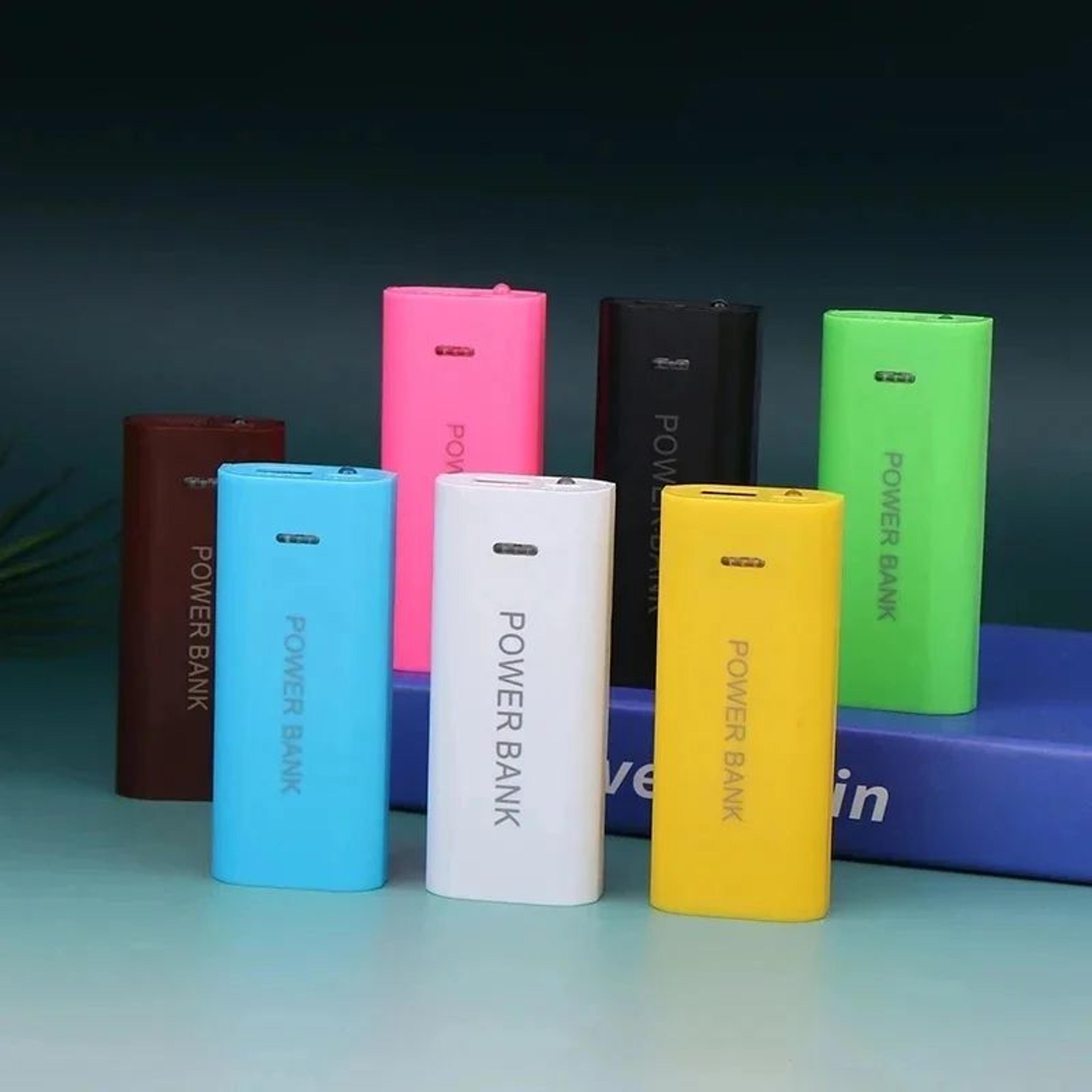 diy 2-cell 18650 power bank case 5v 1a portable usb battery charger box