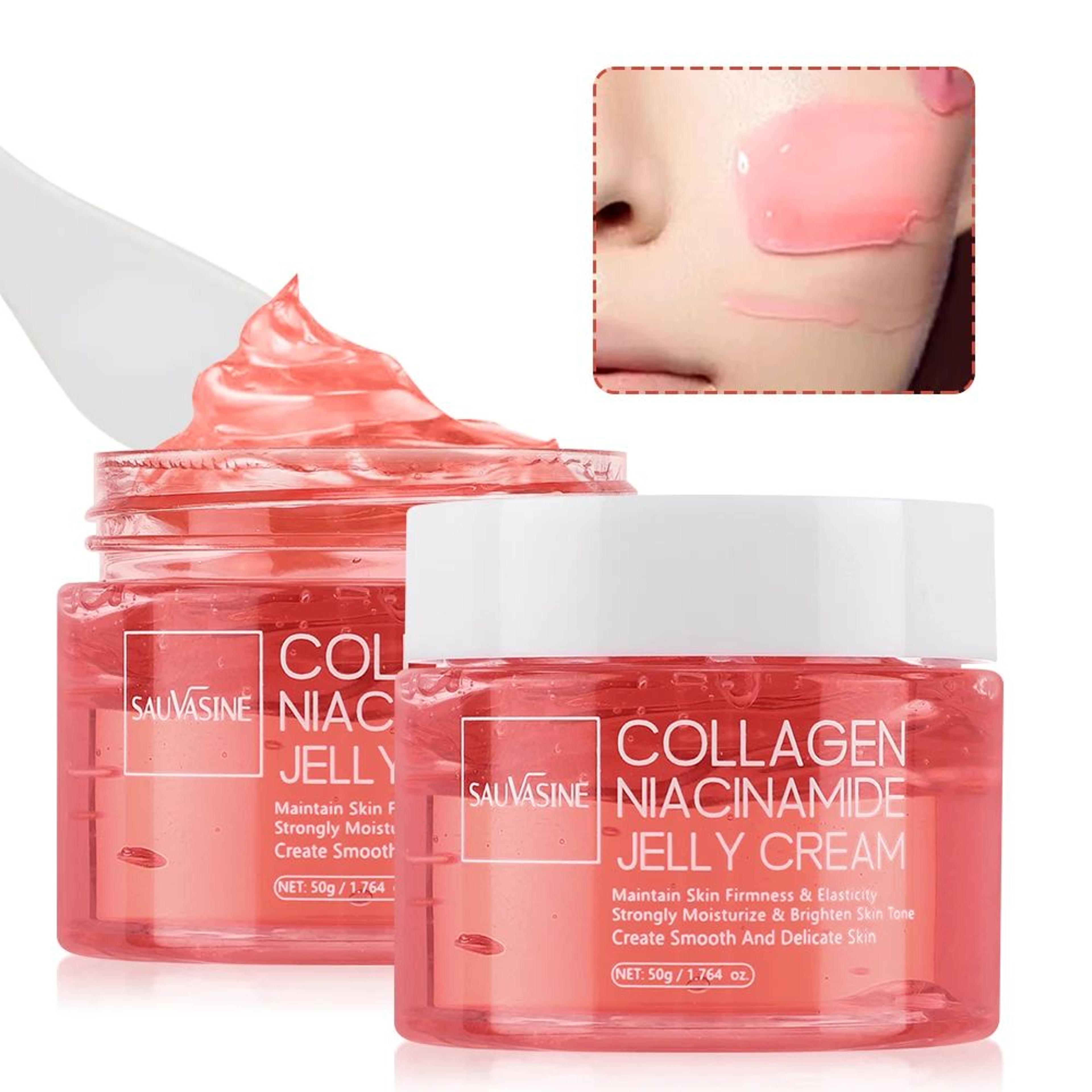 collagen jelly cream with niacinamide for hydrating, firming and glass skin glow
