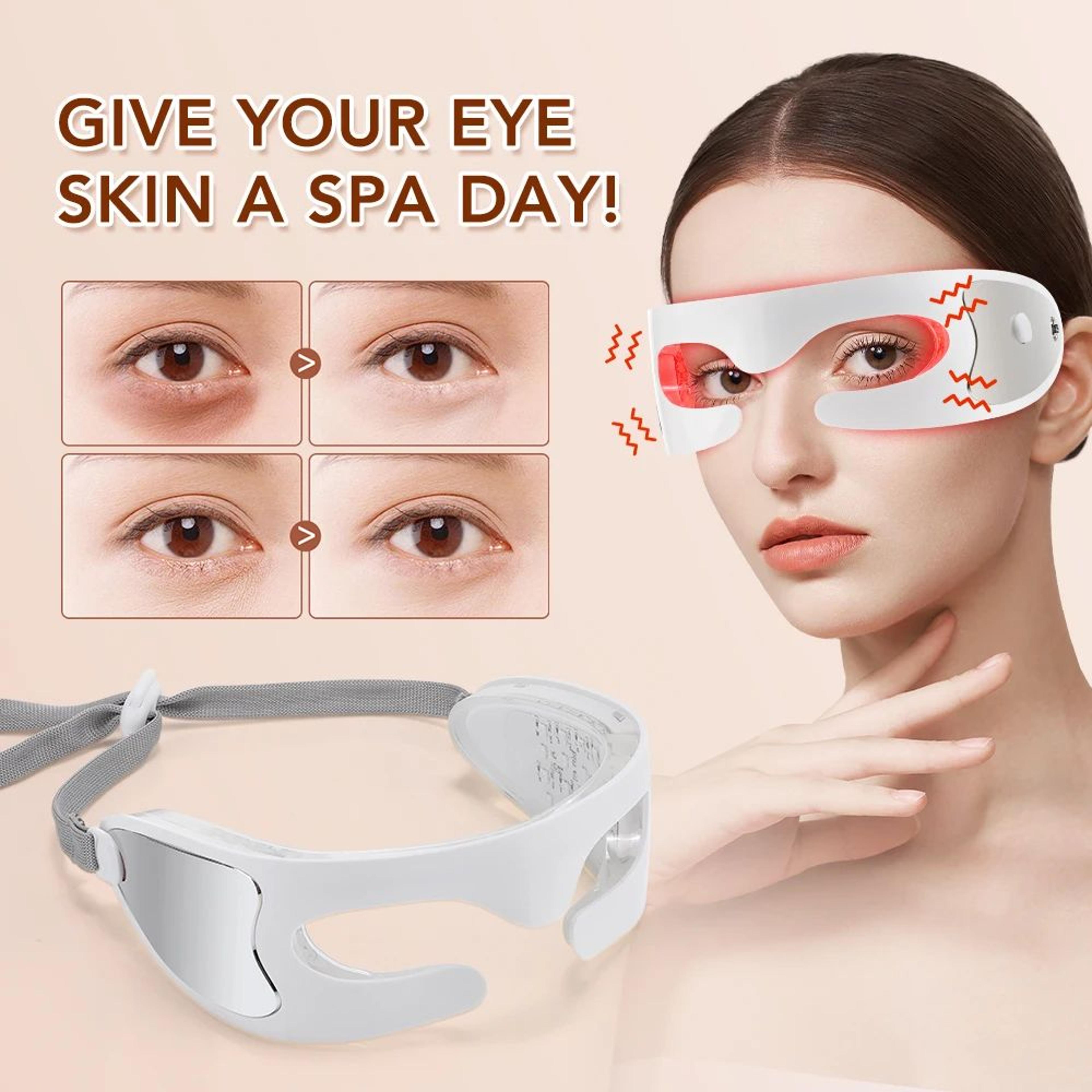 ems red light eye massager for eye fatigue, puffiness and dark circle care