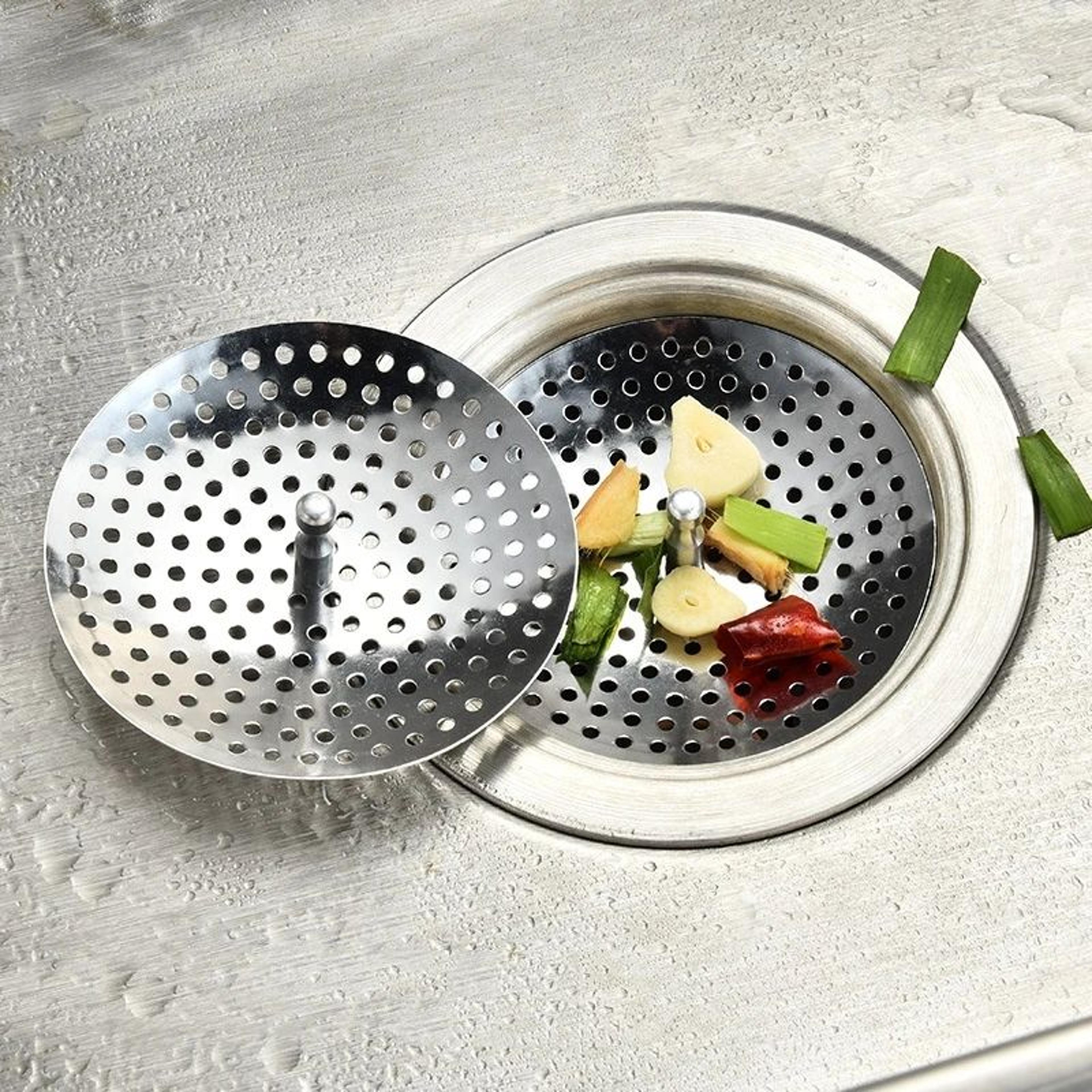 stainless steel kitchen sink strainer stopper and drain hair catcher