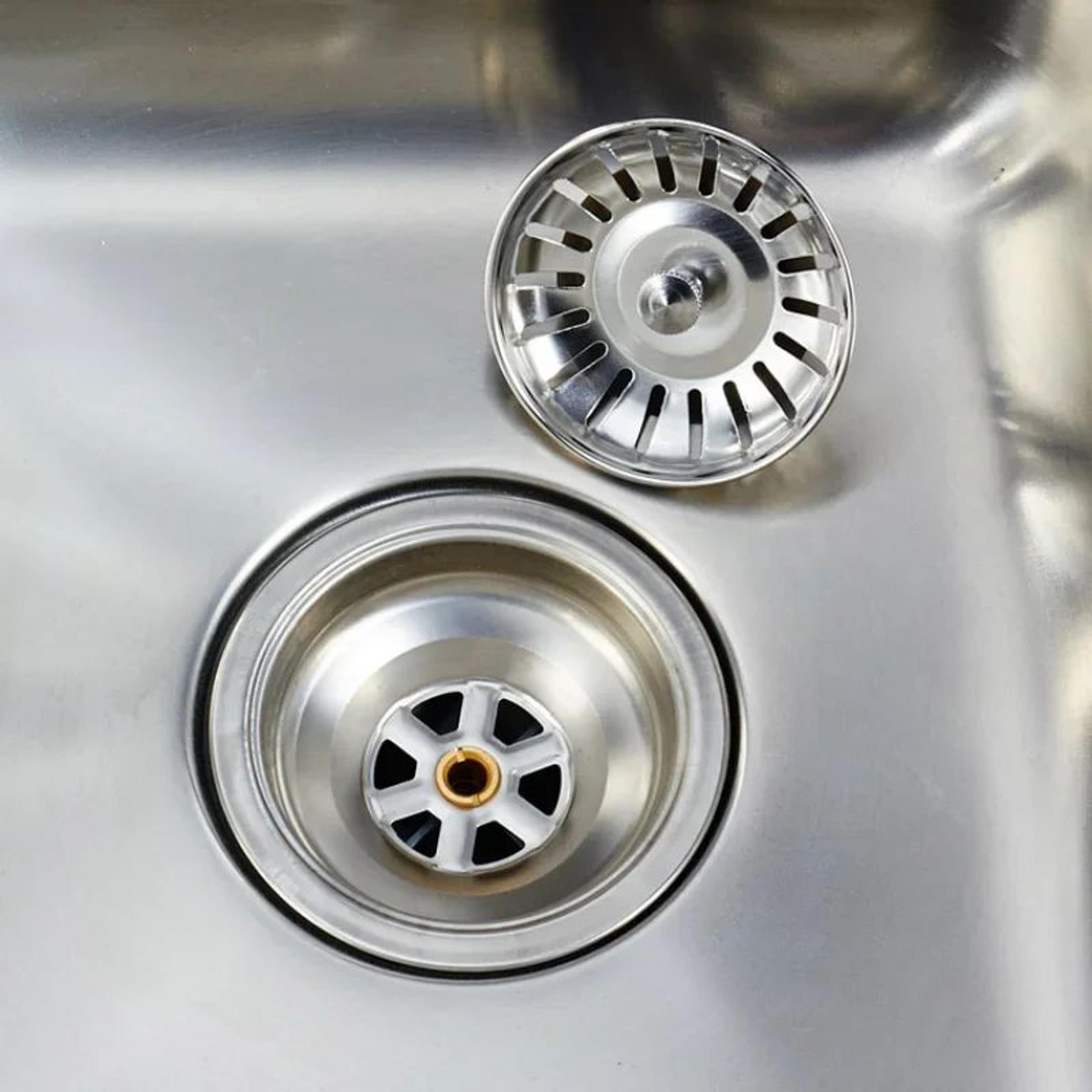 stainless steel sink strainer and drain stopper with waste basket