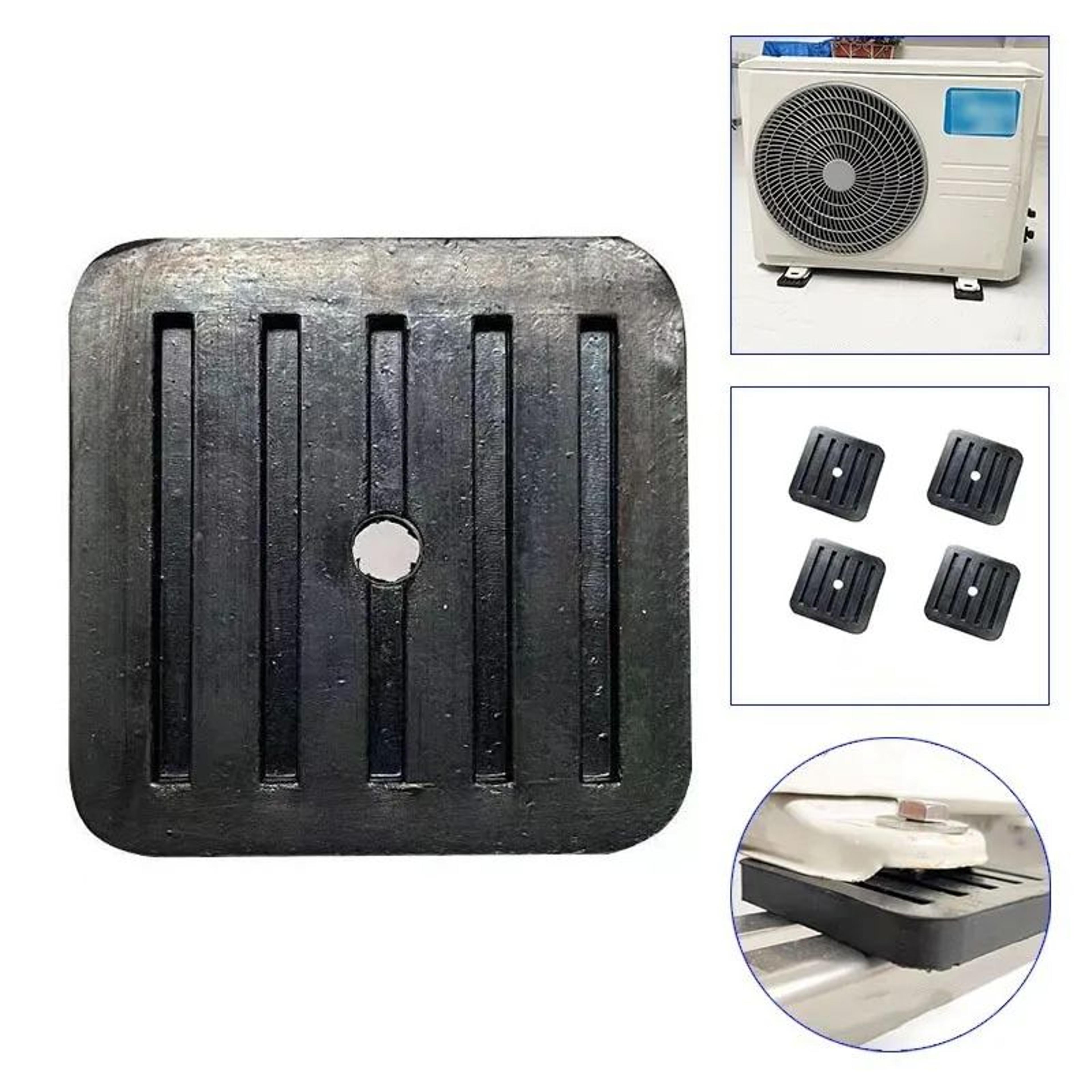 4pcs air conditioner anti vibration rubber pads shock absorbing outdoor unit mounts