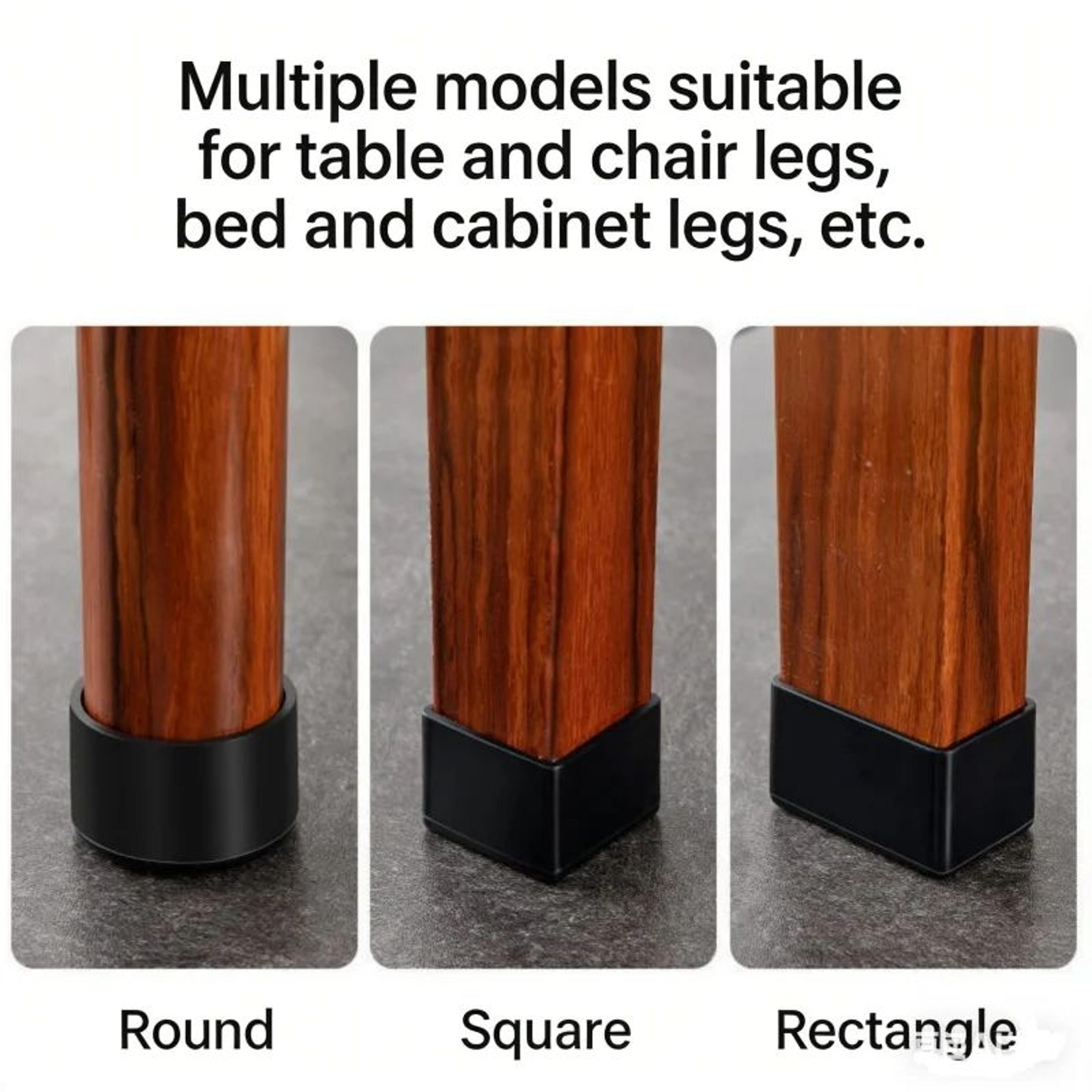 8pc silicone chair leg caps floor protectors