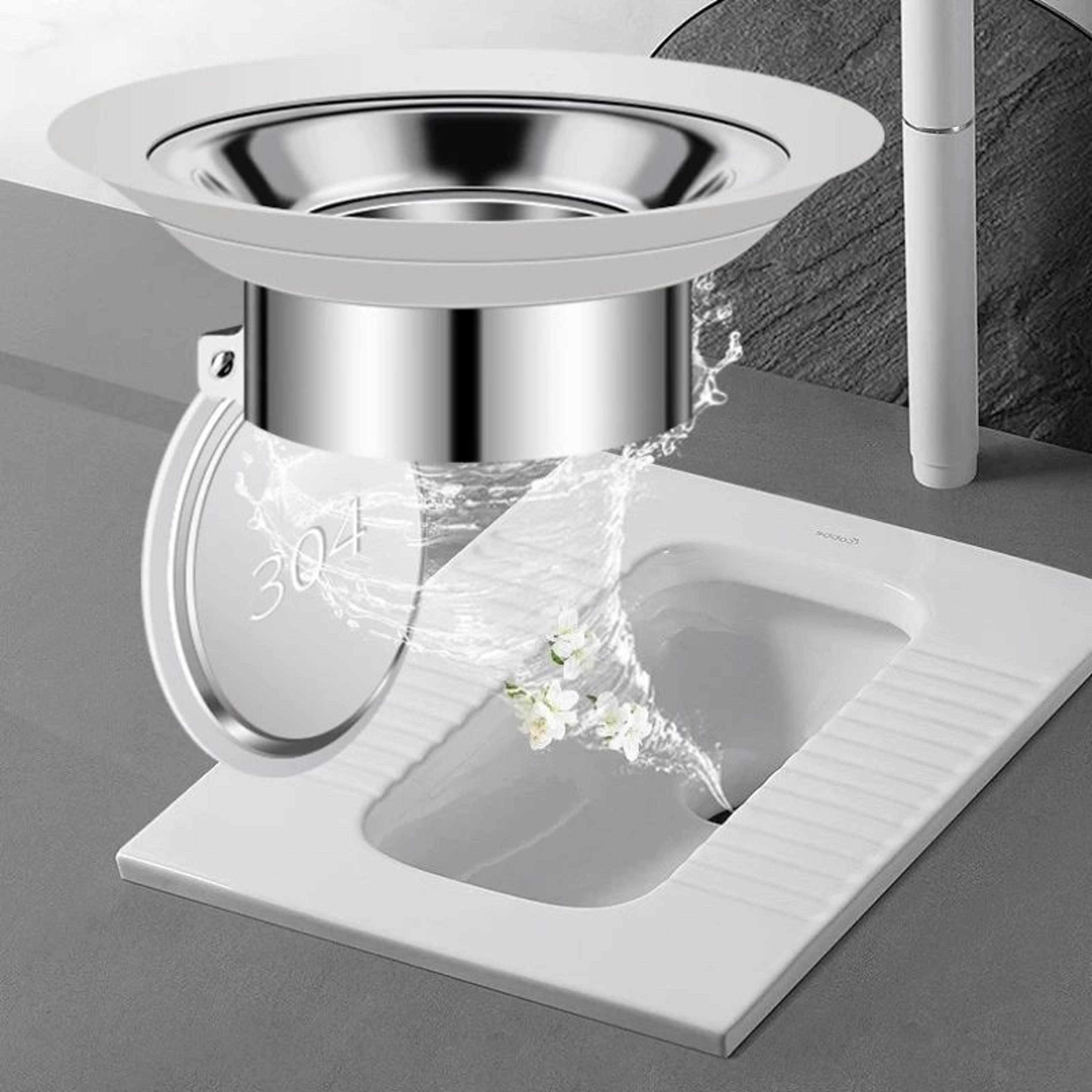 stainless steel squat toilet anti-smell plug and anti-blocking drain stopper