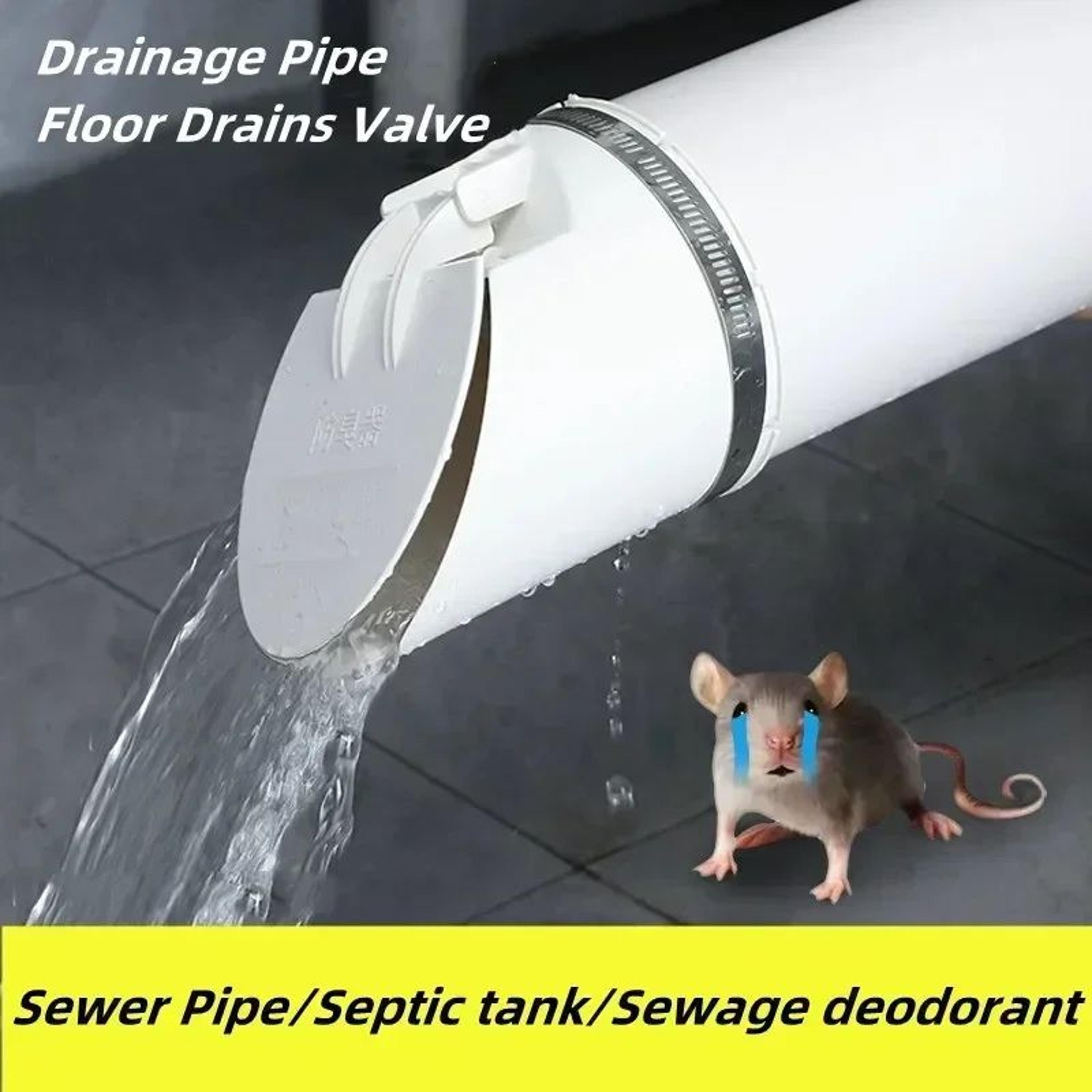 automatic anti-odor drain pipe cover with backflow and insect protection