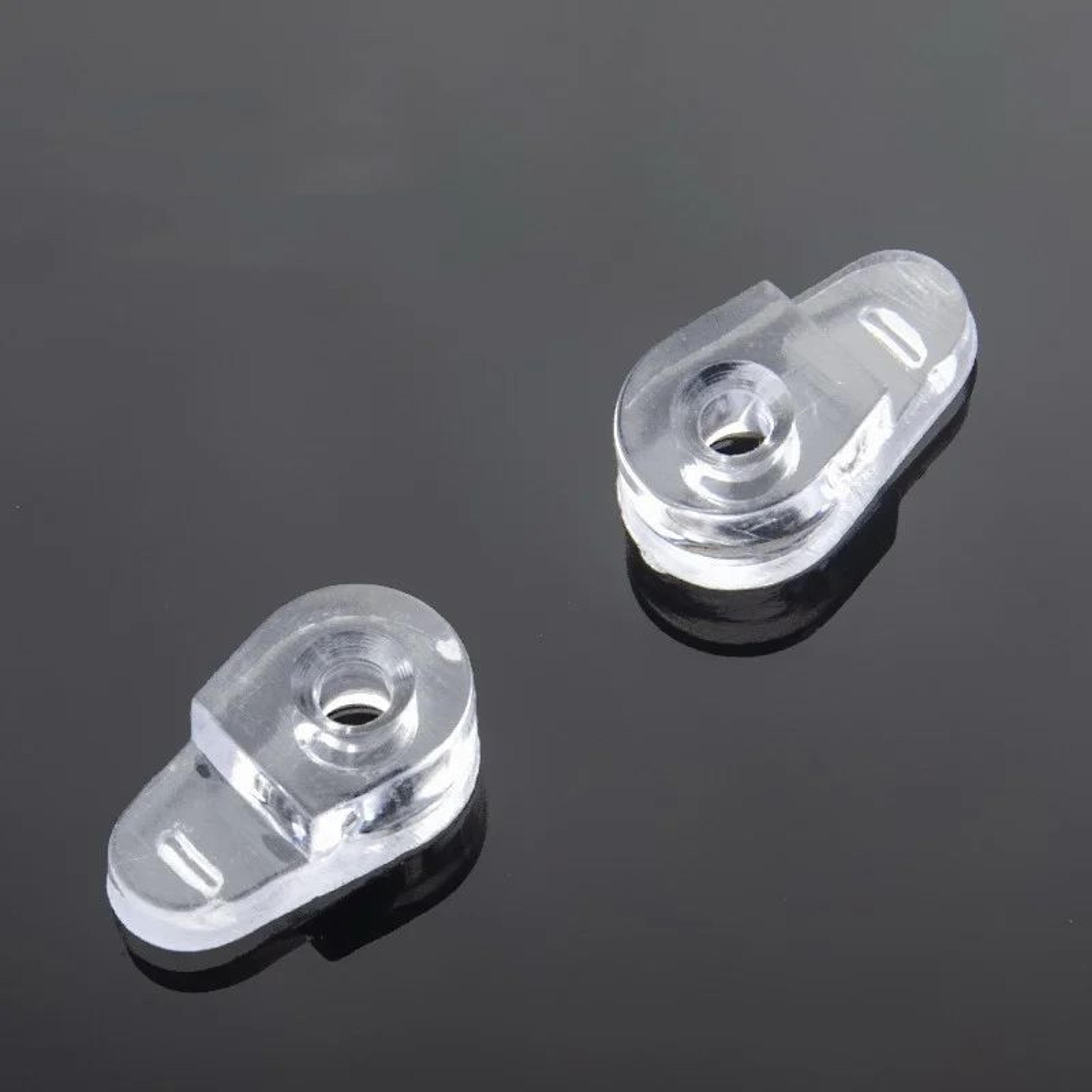 20pcs transparent glass retainer clips for mirrors and cabinet panels
