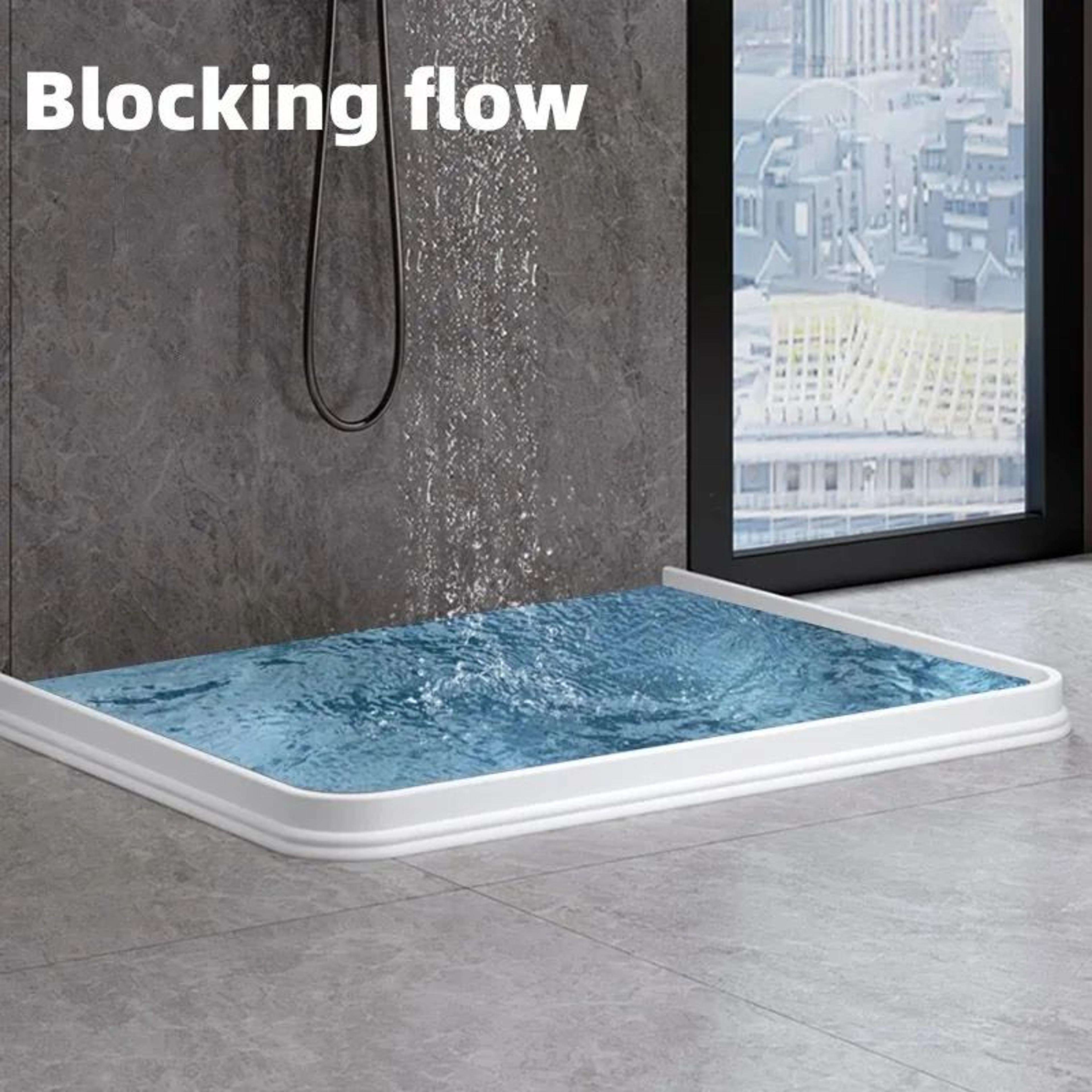 silicone shower water stopper barrier 1m-2m flexible bathroom threshold strip