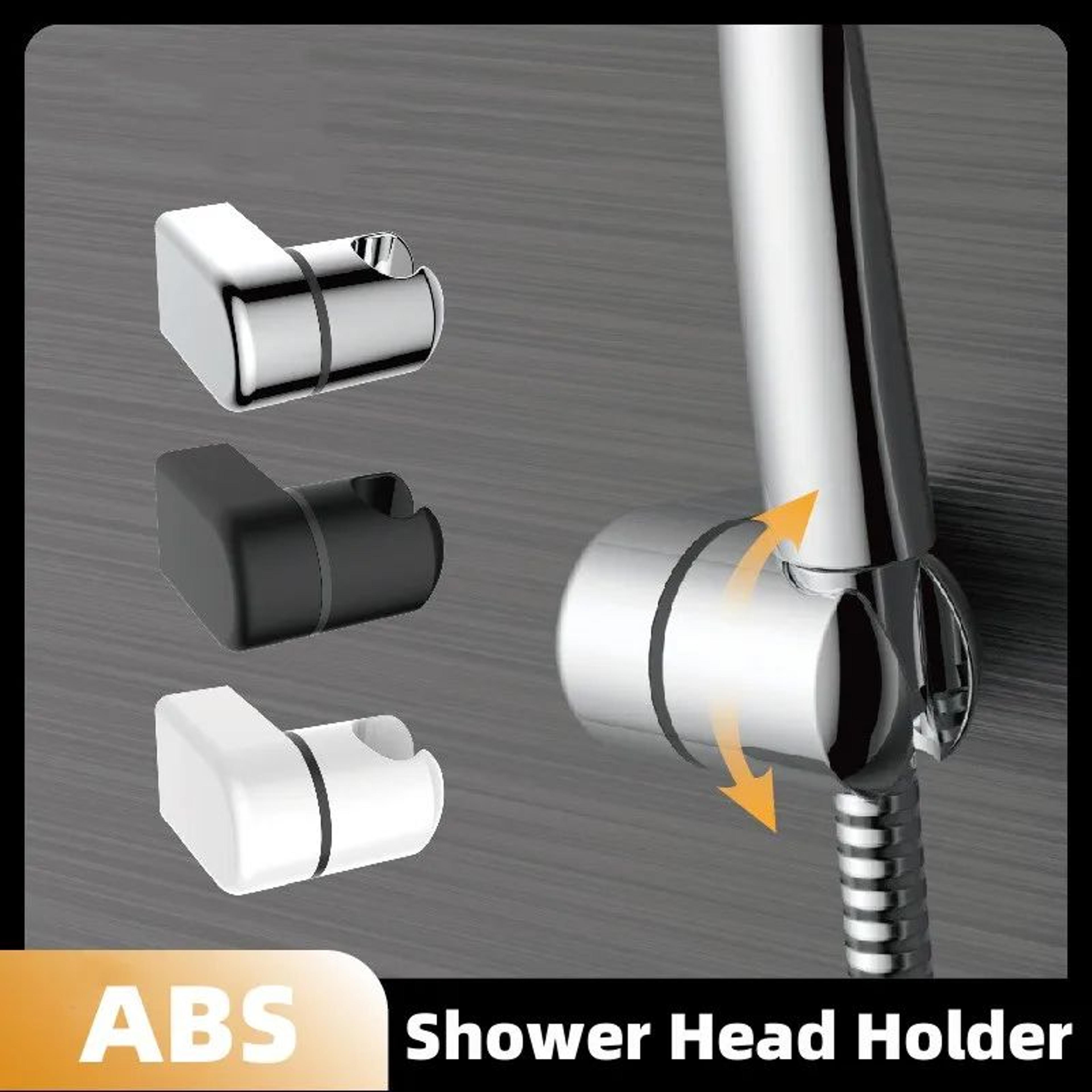 universal adjustable shower head holder 360° rotating chrome shower rail bracket