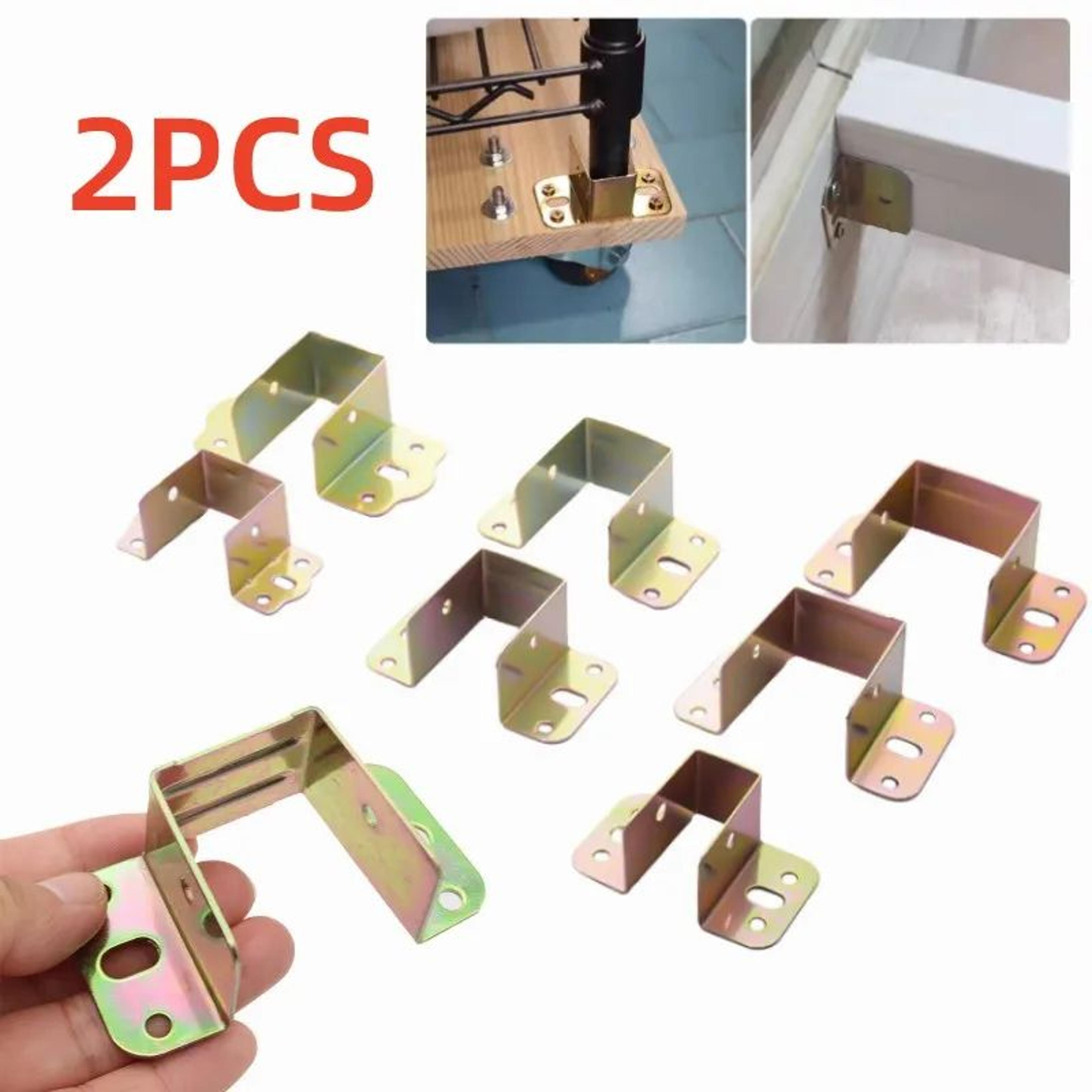 2pcs u shaped metal bed rail brackets for bed frame support and repair