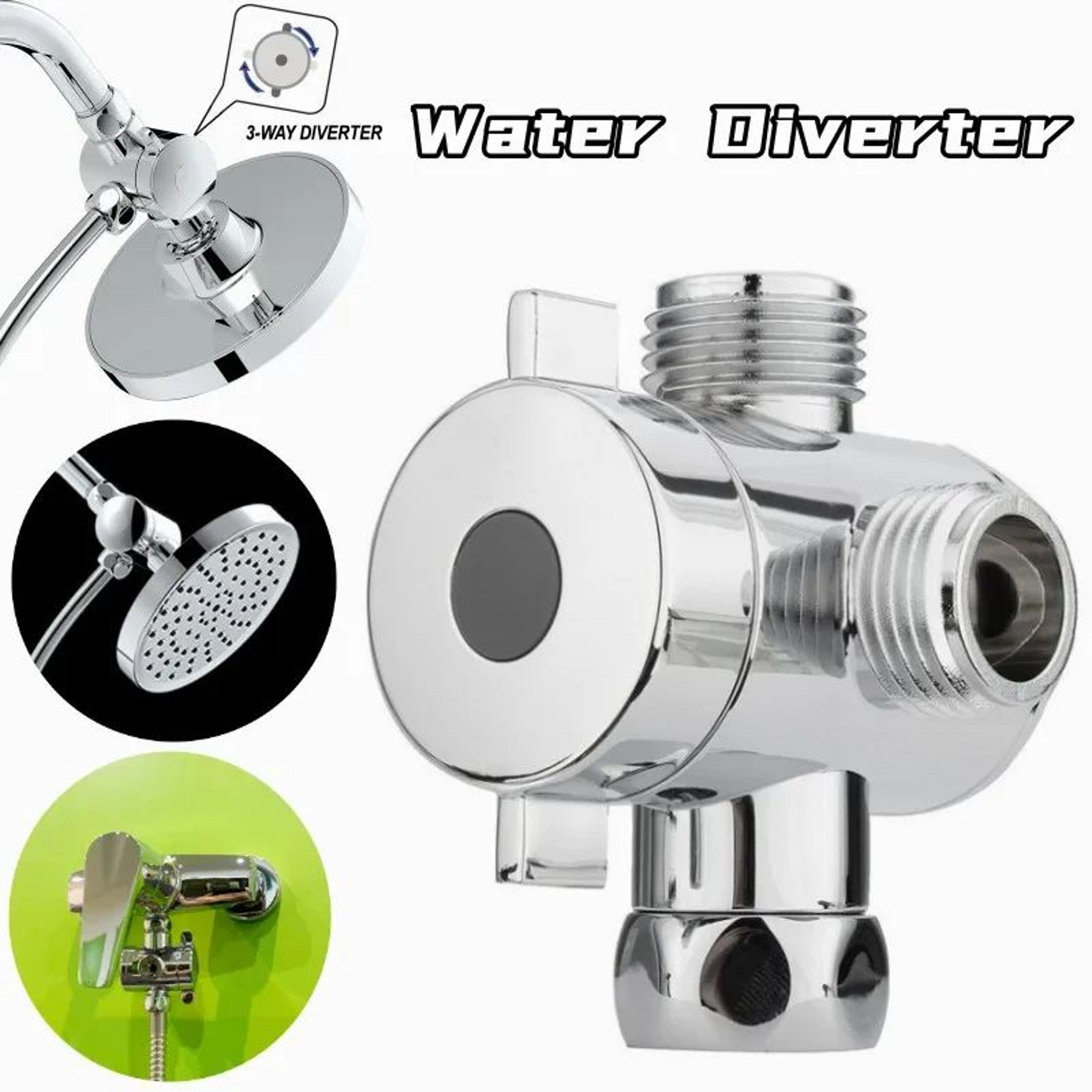 g1/2 abs 3-way shower diverter valve with adjustable handheld shower holder