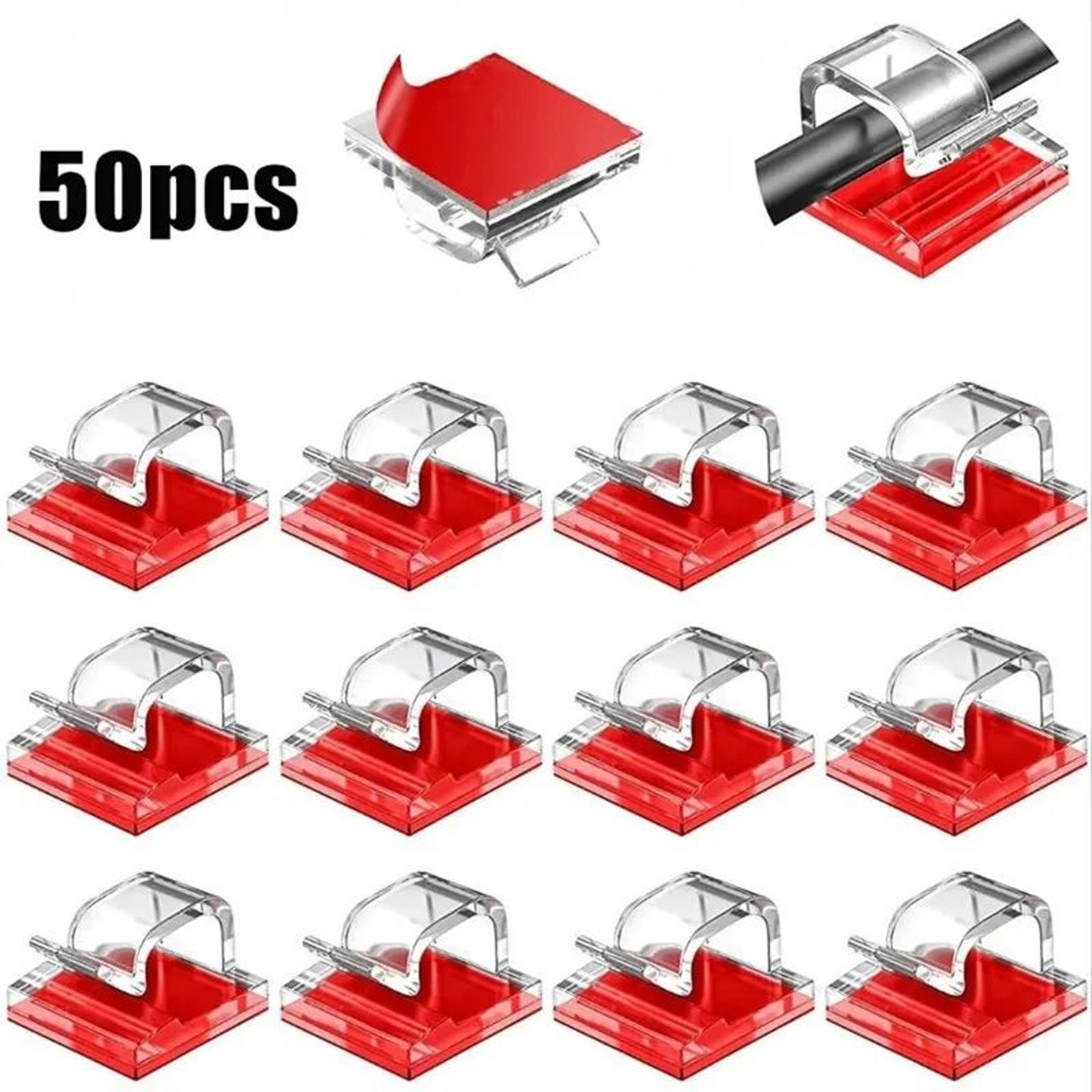 self-adhesive cable organizer clips - wall mounted cord holders for easy cable management