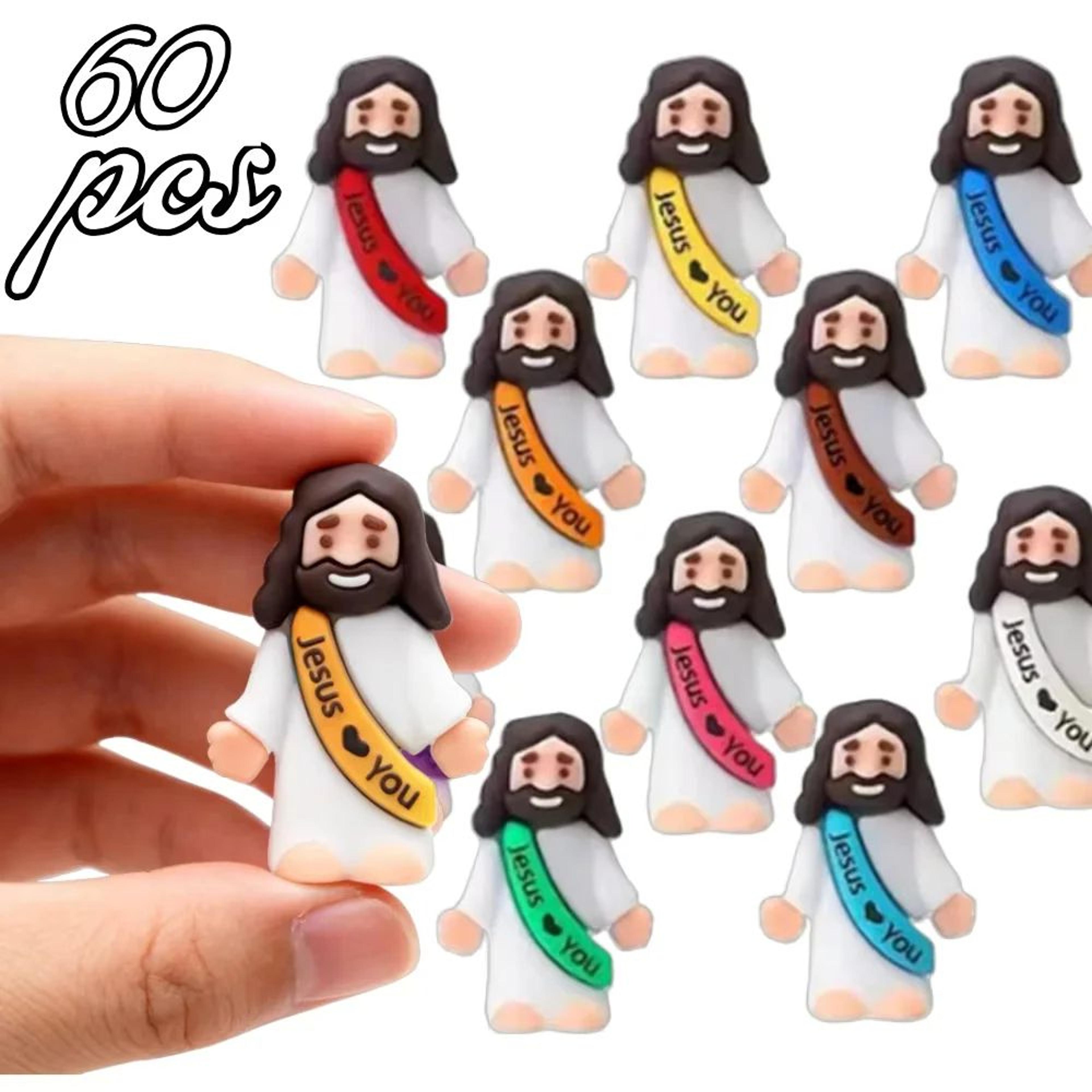mini jesus figurines set - jesus loves you christian gifts and holiday decorations