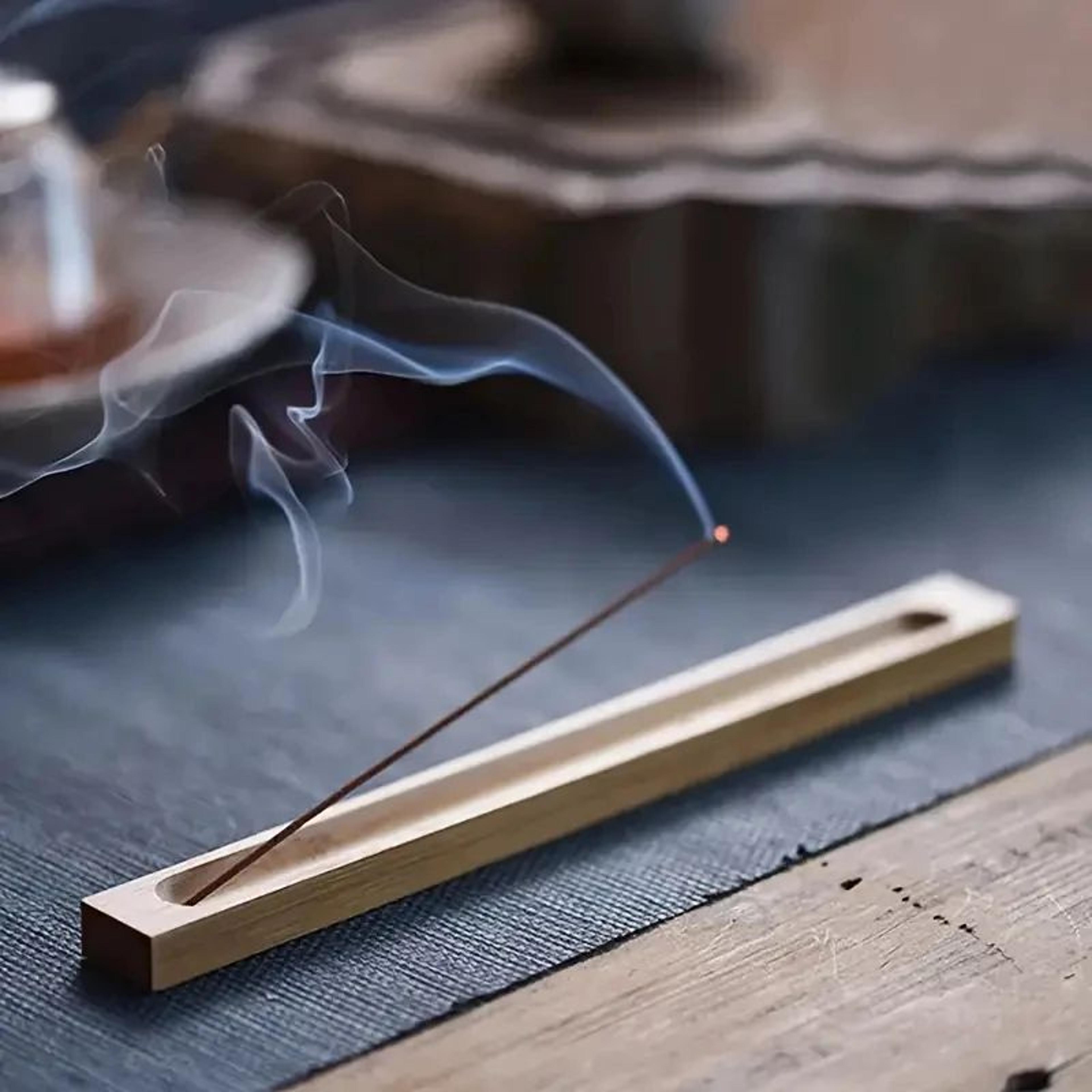 handcrafted bamboo coil incense holder for meditation and home decor
