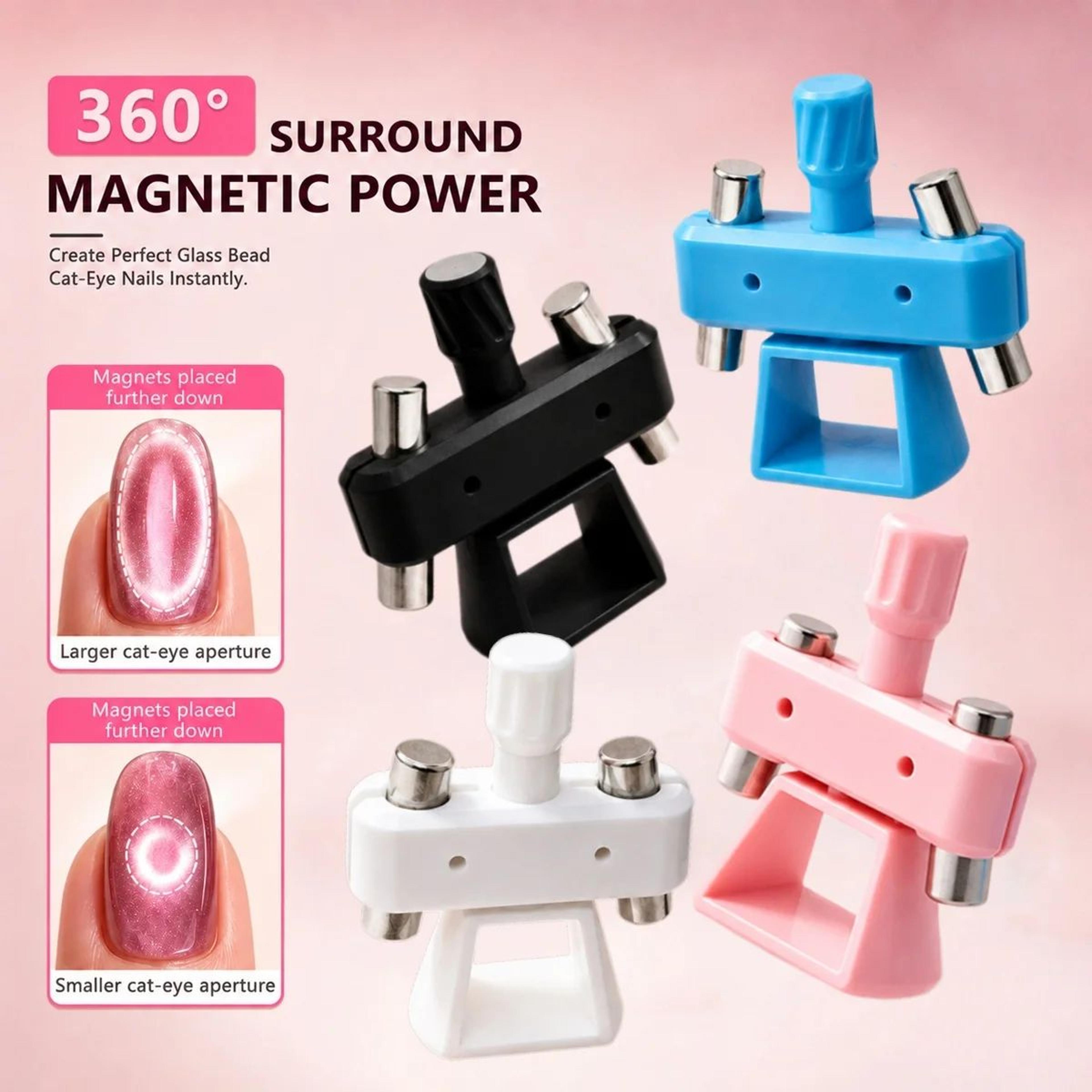 360° rotating cat eye nail magnet tool for glass bead gel nail art