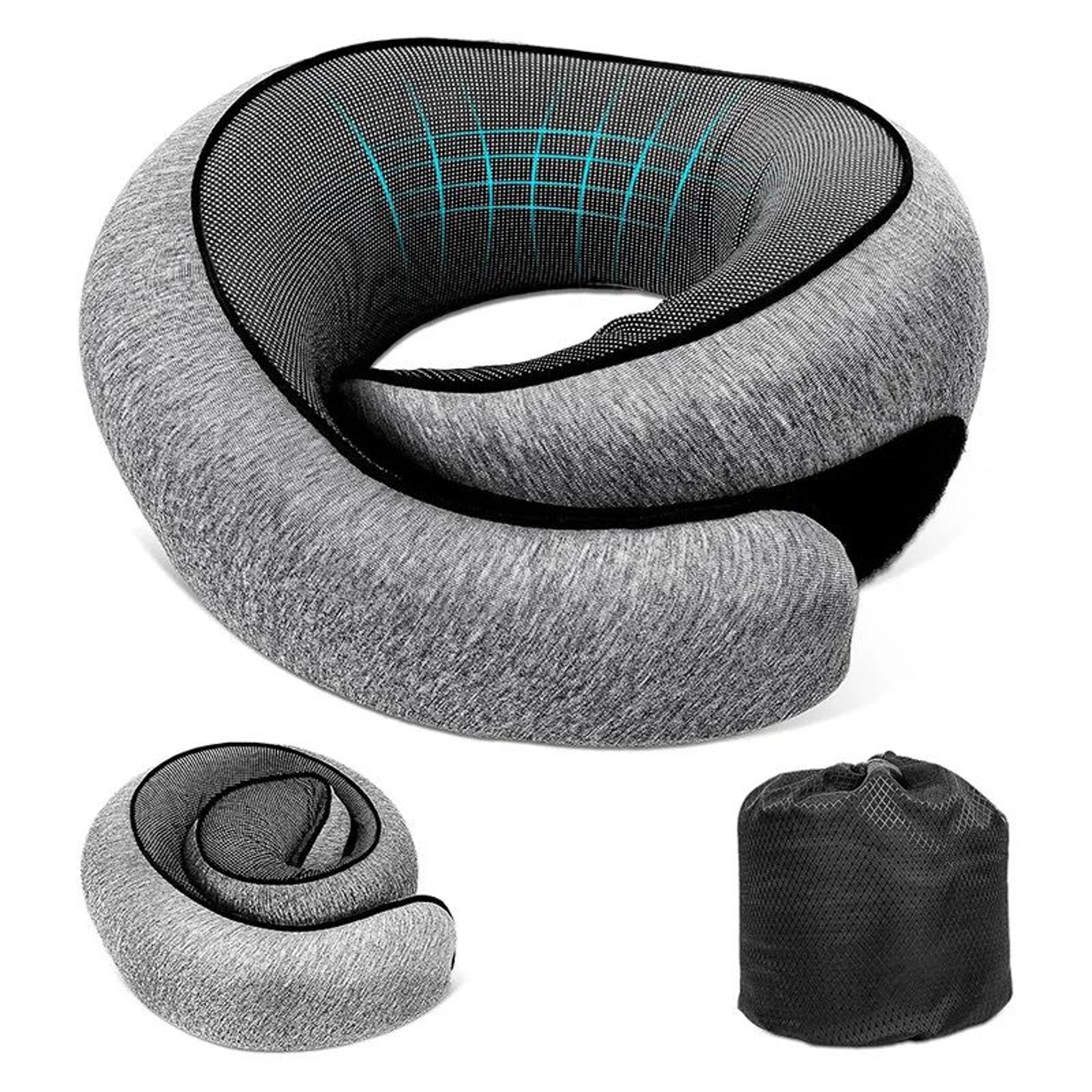 u-shaped memory foam travel neck pillow for airplane and office rest
