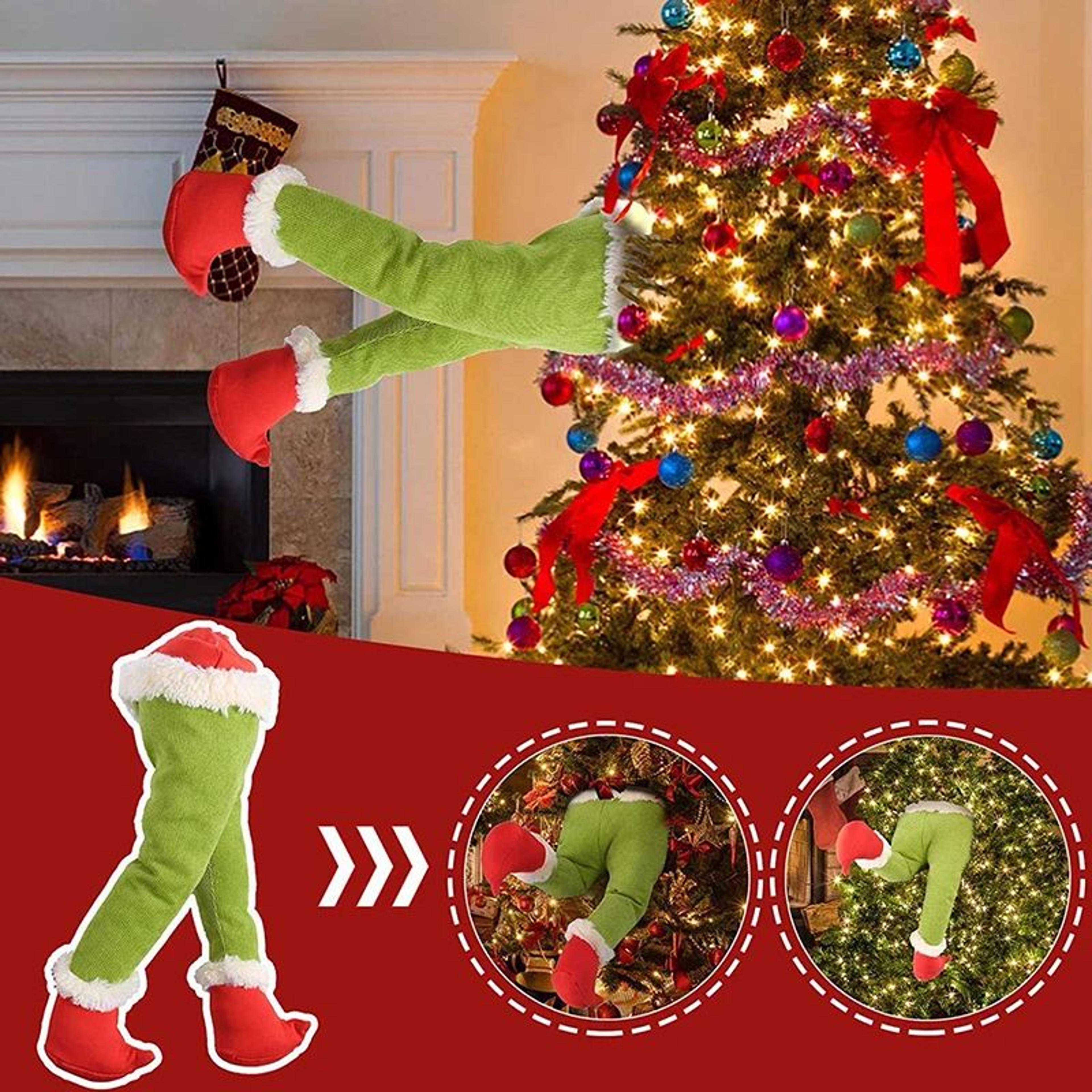 santa claus legs christmas hanging ornament for tree and holiday home decor
