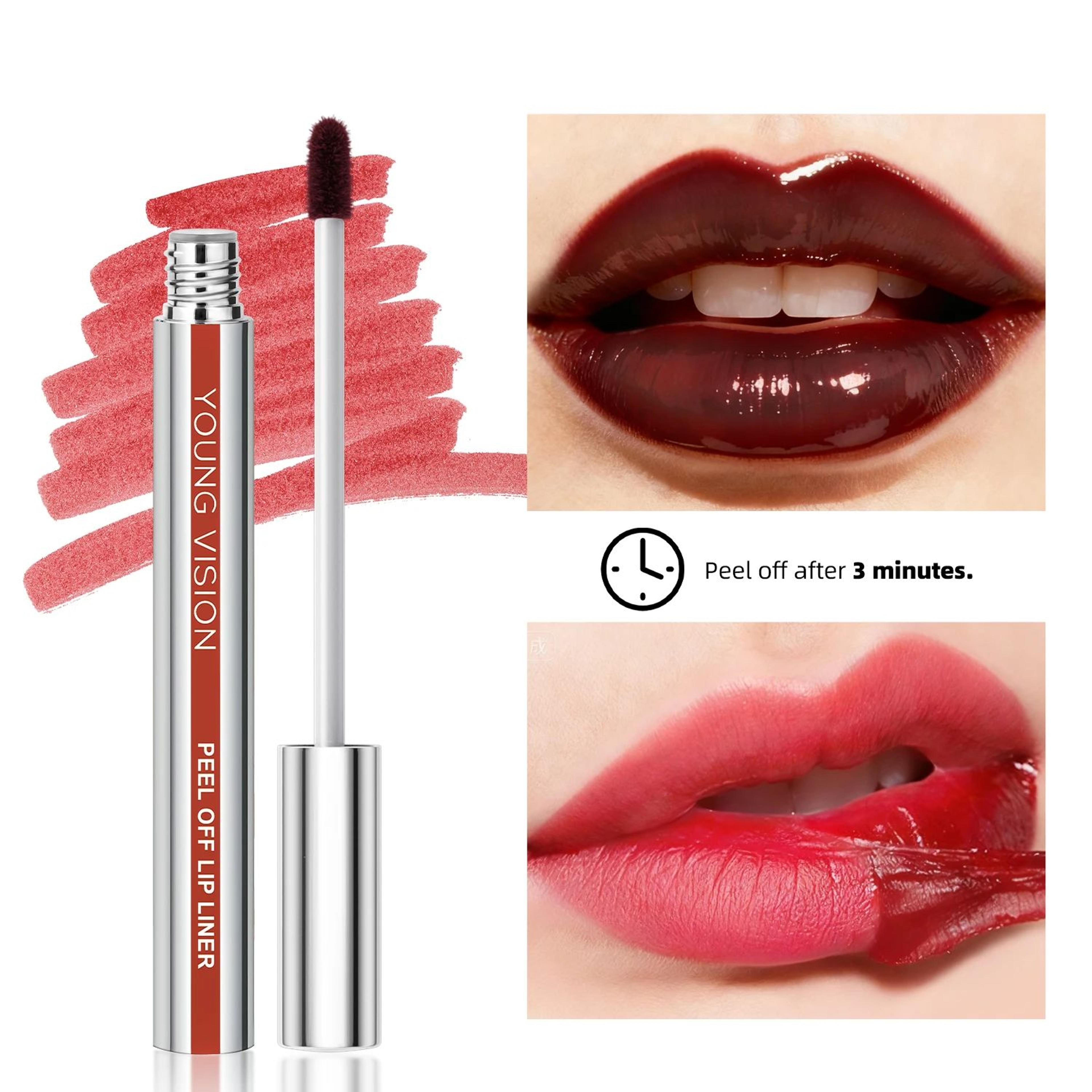 peel-off lip liner stain - matte smudge-free long-lasting lip color