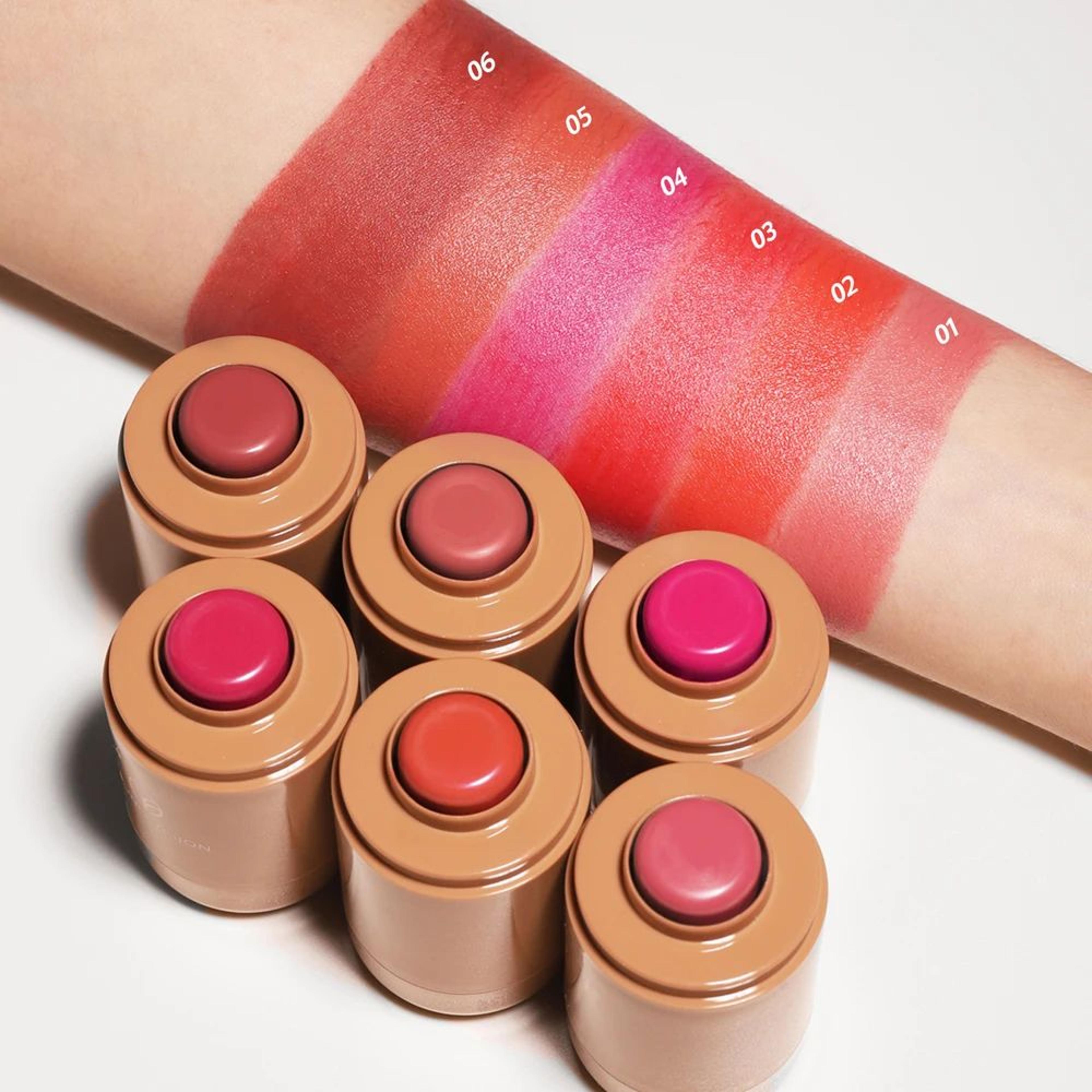 3-in-1 matte cream blush stick for lips, cheeks and eyes