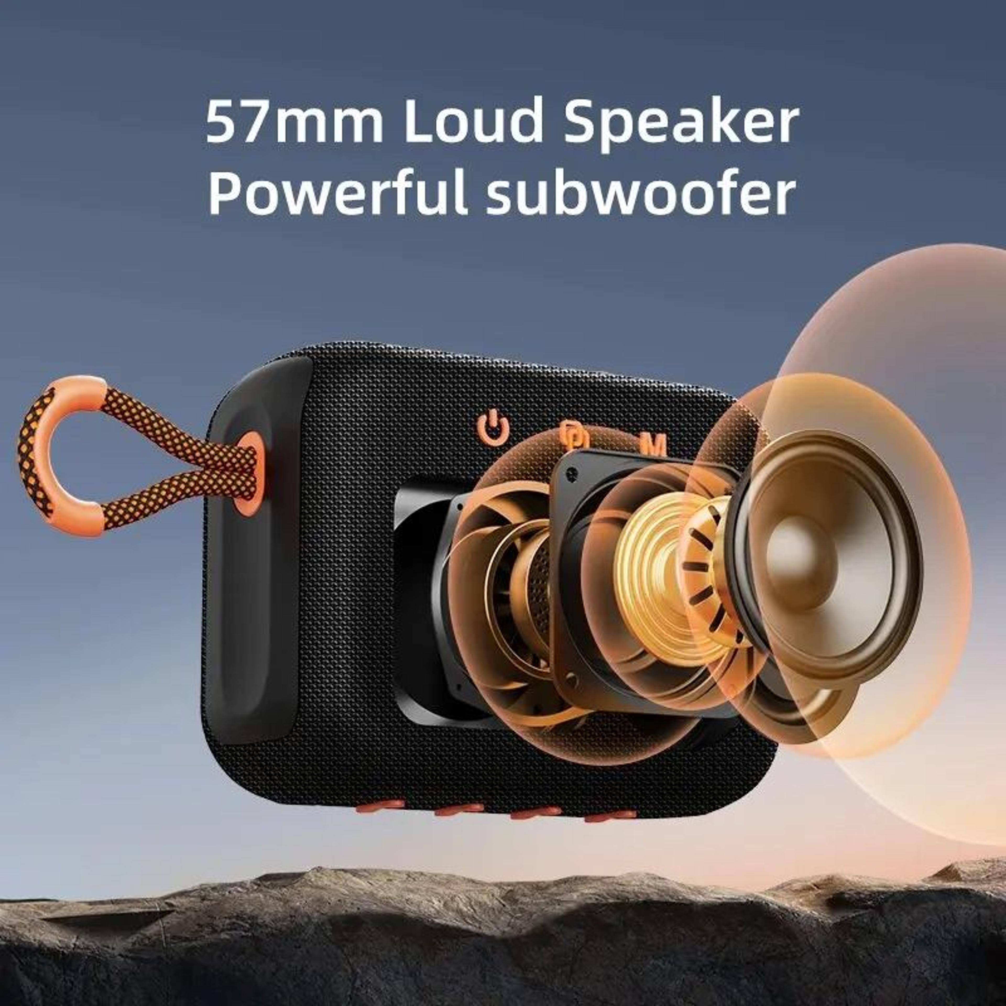 portable bluetooth speaker with dual drivers, ipx6 waterproof outdoor stereo