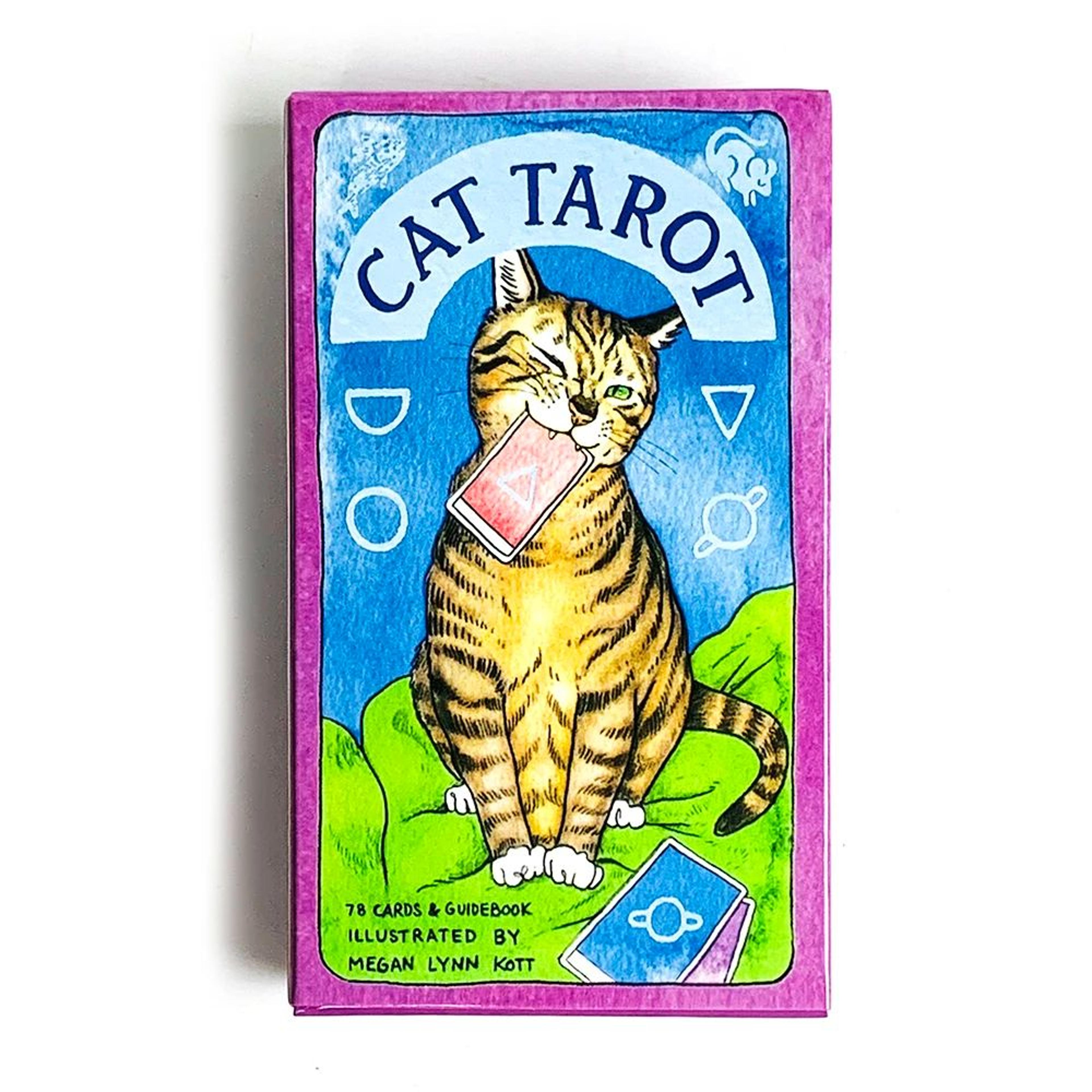 cute cat tarot cards 78-card english tarot deck for beginners and cat lovers