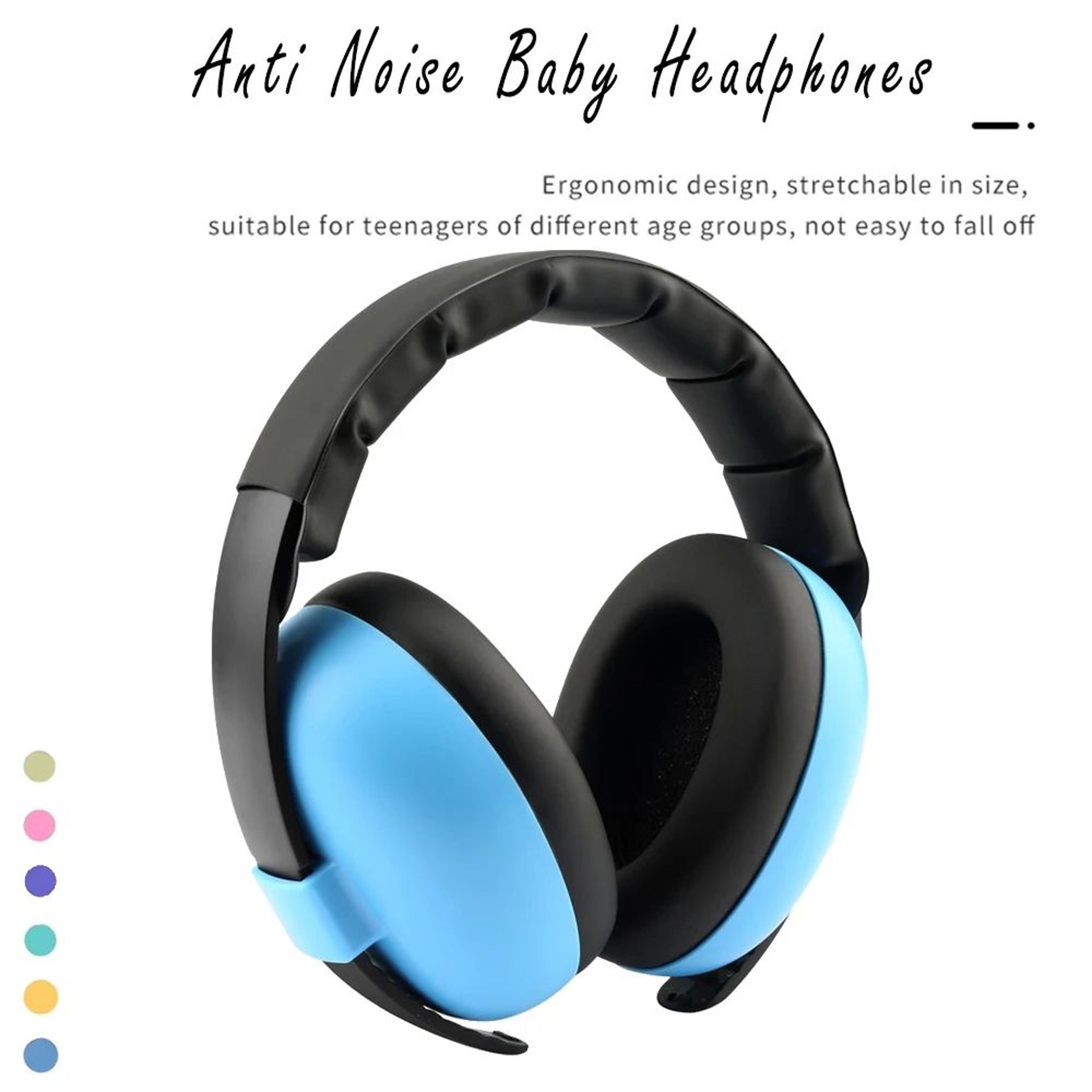 adjustable baby noise reduction earmuffs with 2-in-1 convertible headband