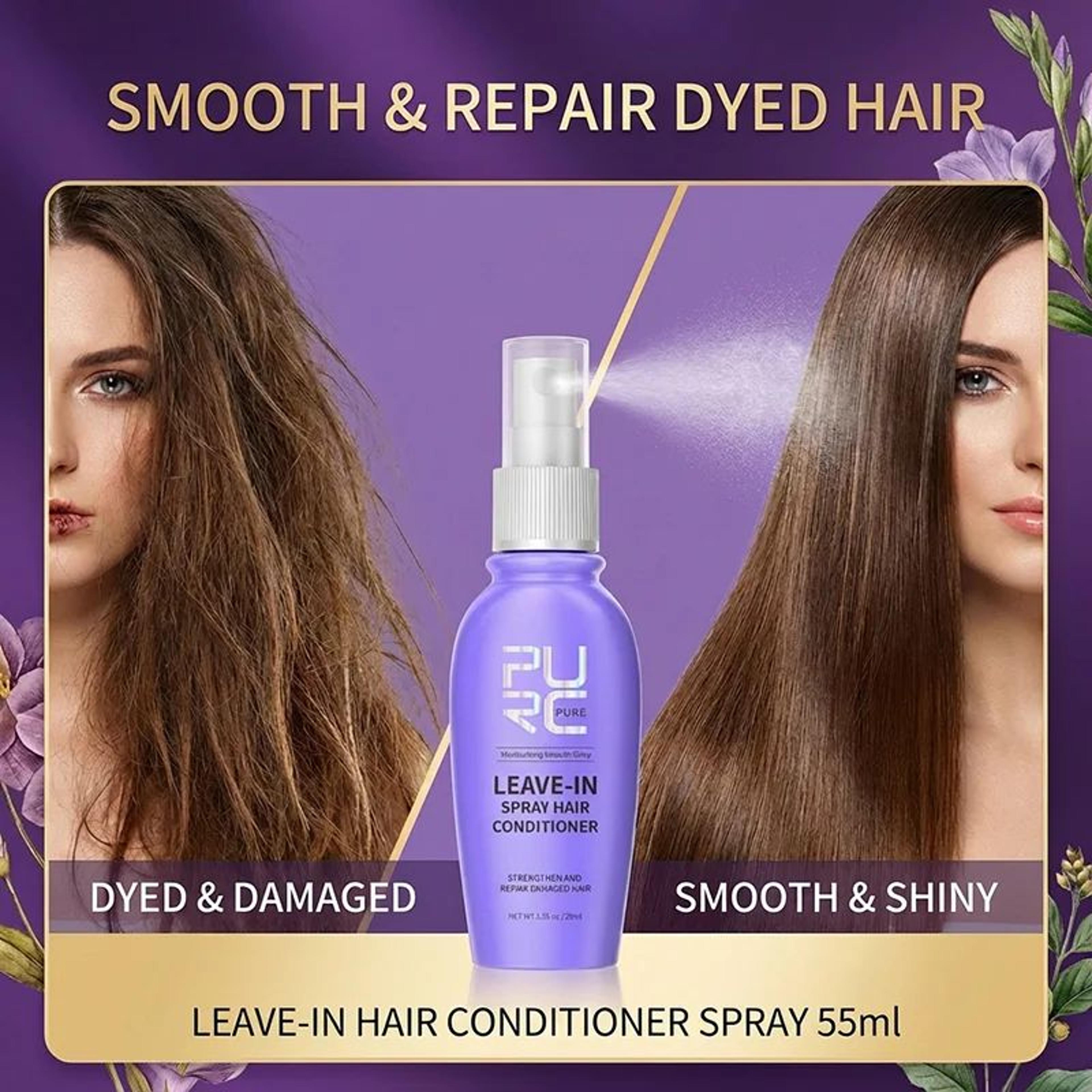 coconut oil leave in conditioner spray for dry and damaged hair 55ml