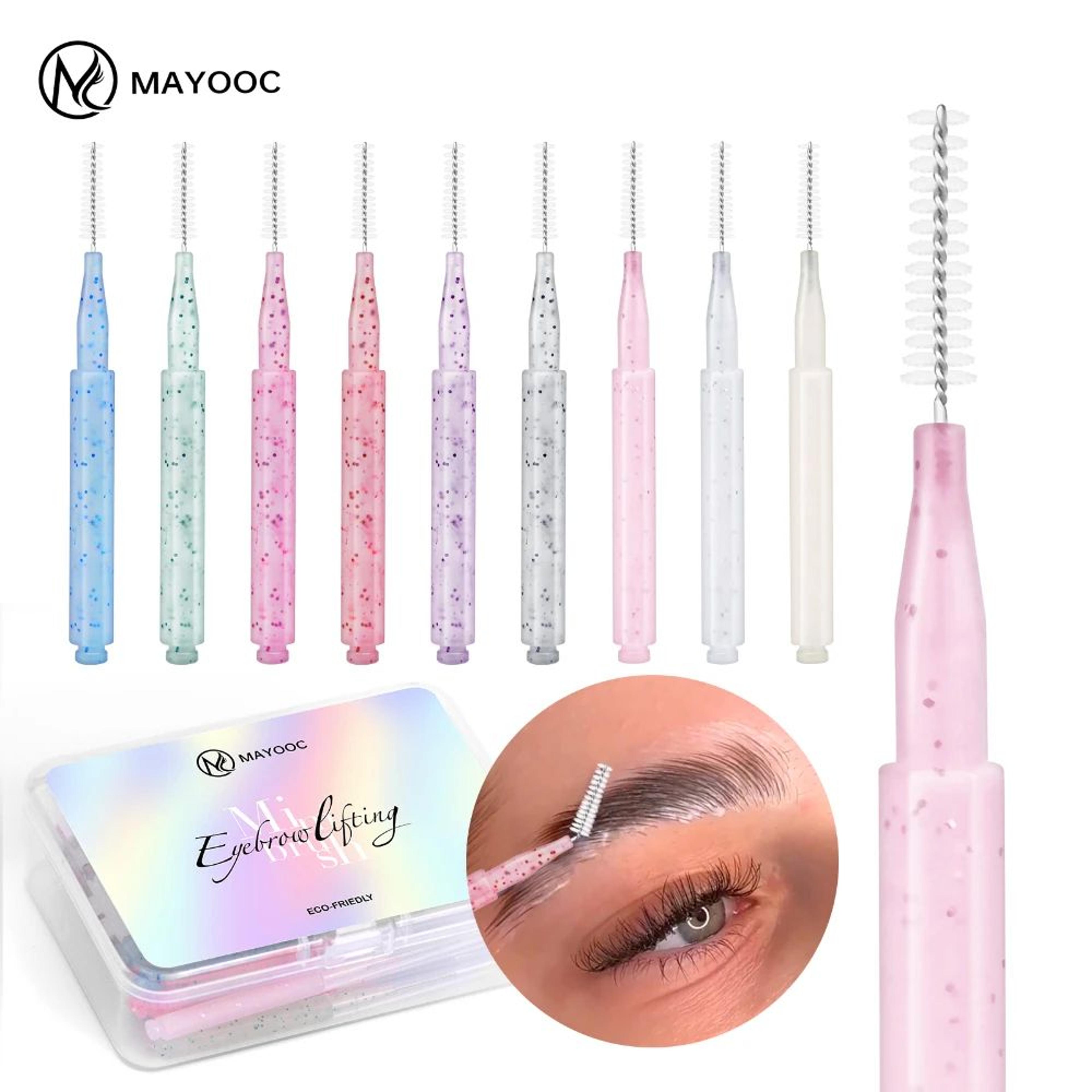 mini bendable eyebrow lifting brushes for brow lamination and lash application