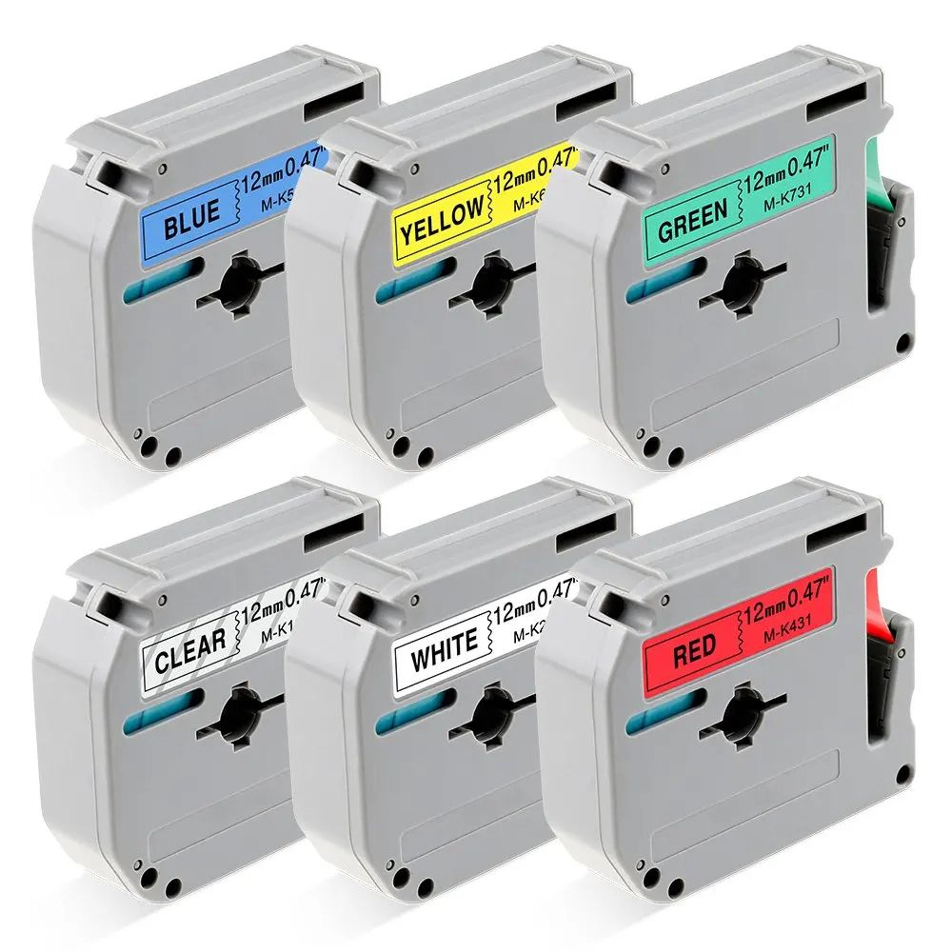 brother m-tape compatible label maker tape 9mm 12mm for p-touch printers