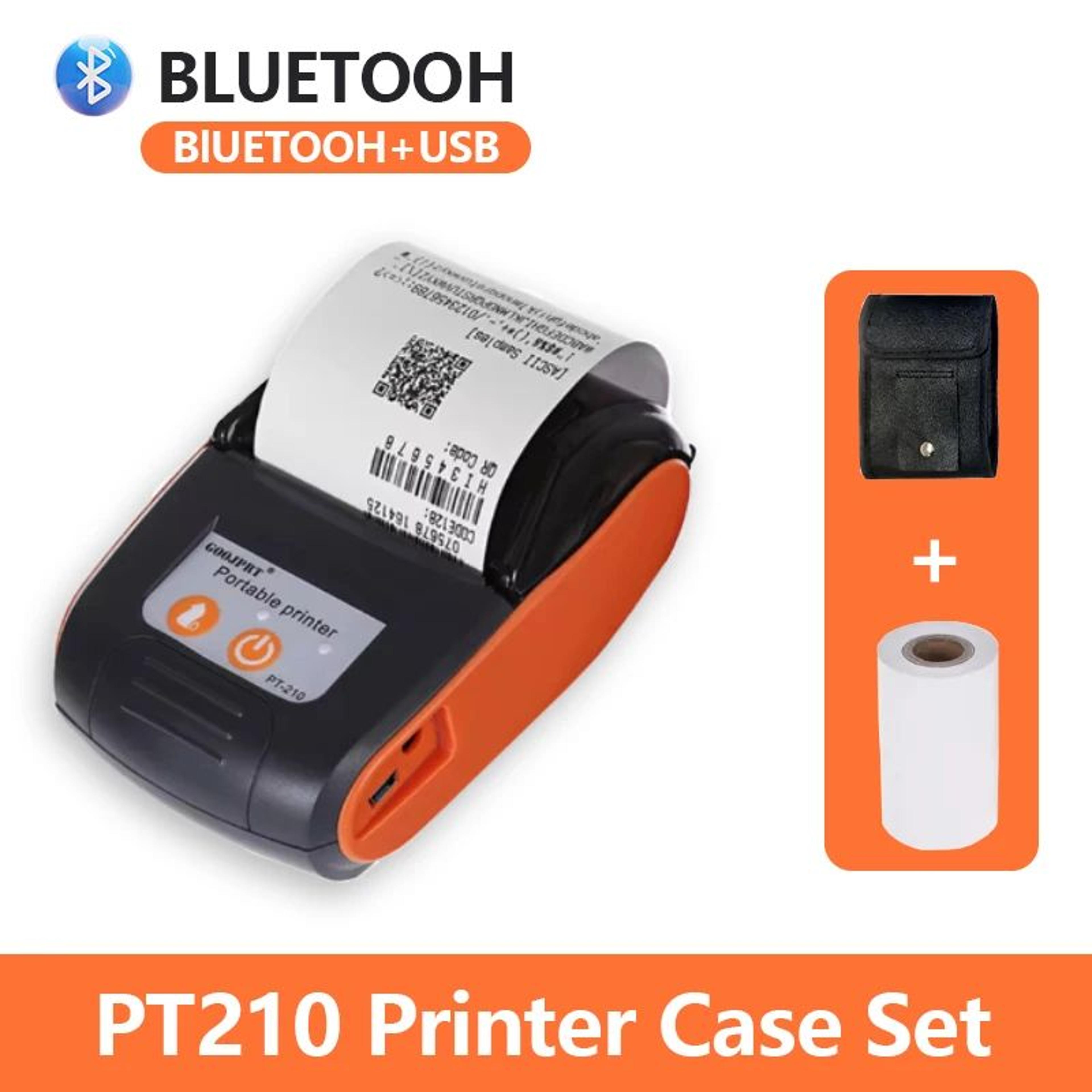 pt-210 mini portable bluetooth thermal printer 58mm wireless barcode and label maker
