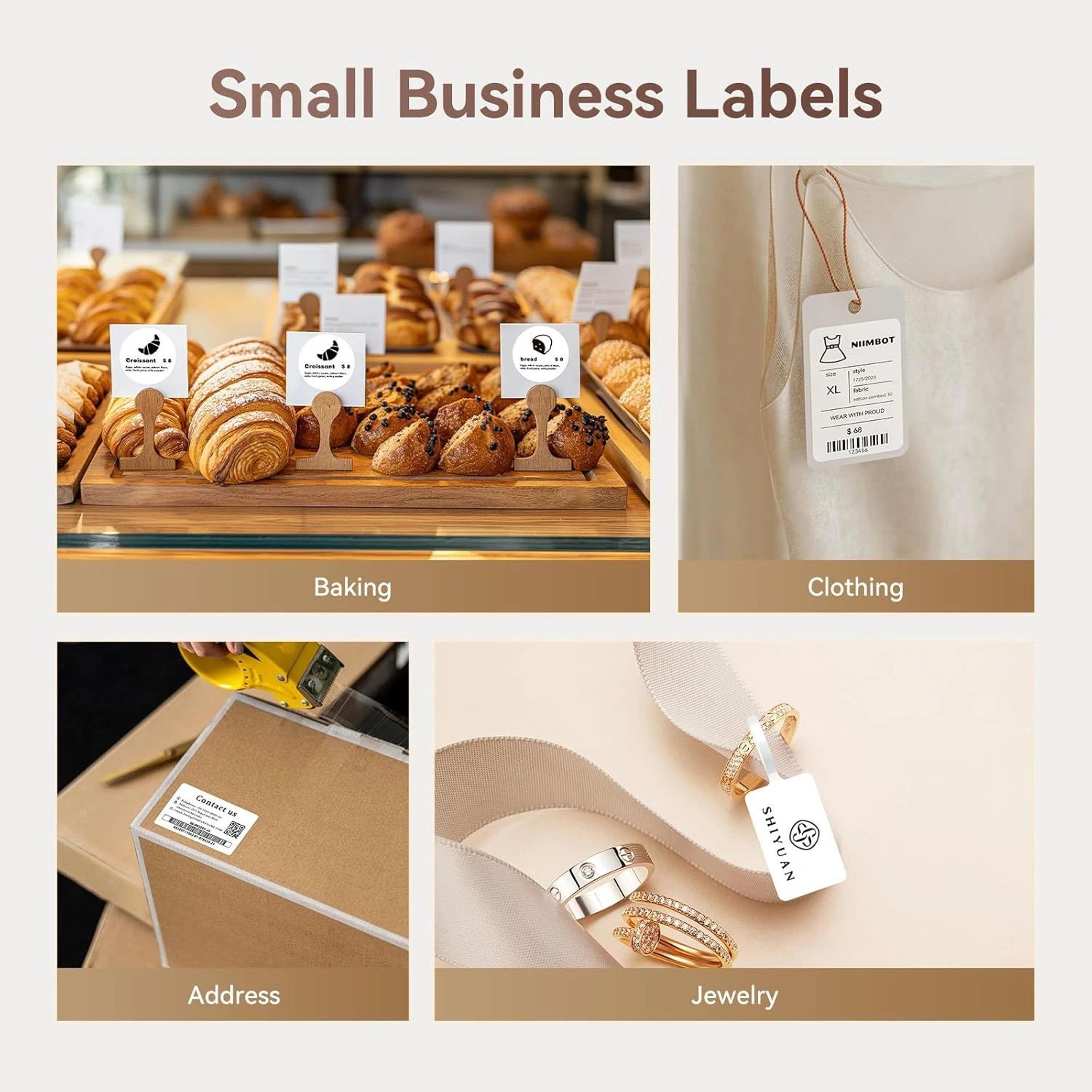 mini portable bluetooth thermal label printer for barcode and sticker printing