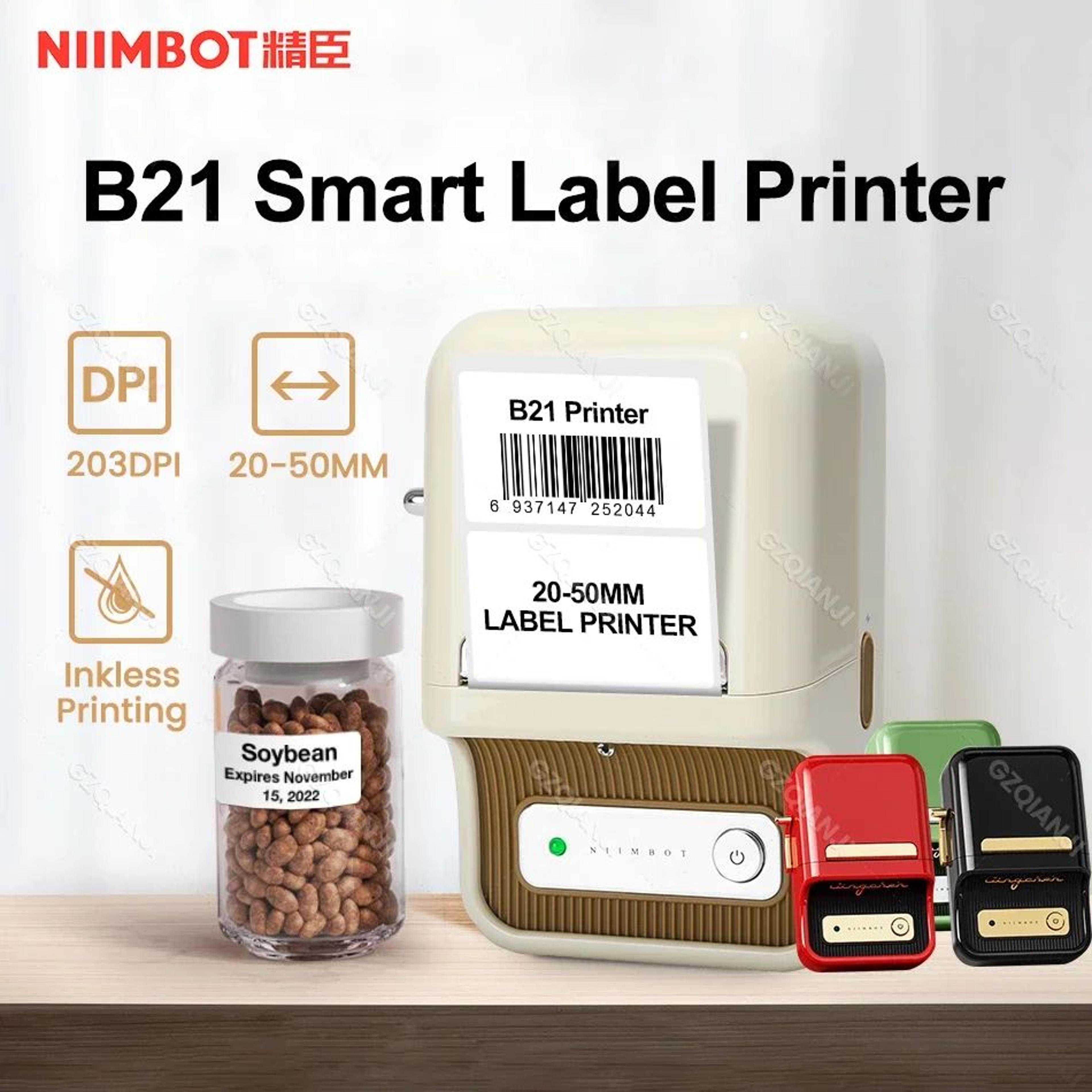 portable bluetooth thermal label printer inkless barcode and sticker maker