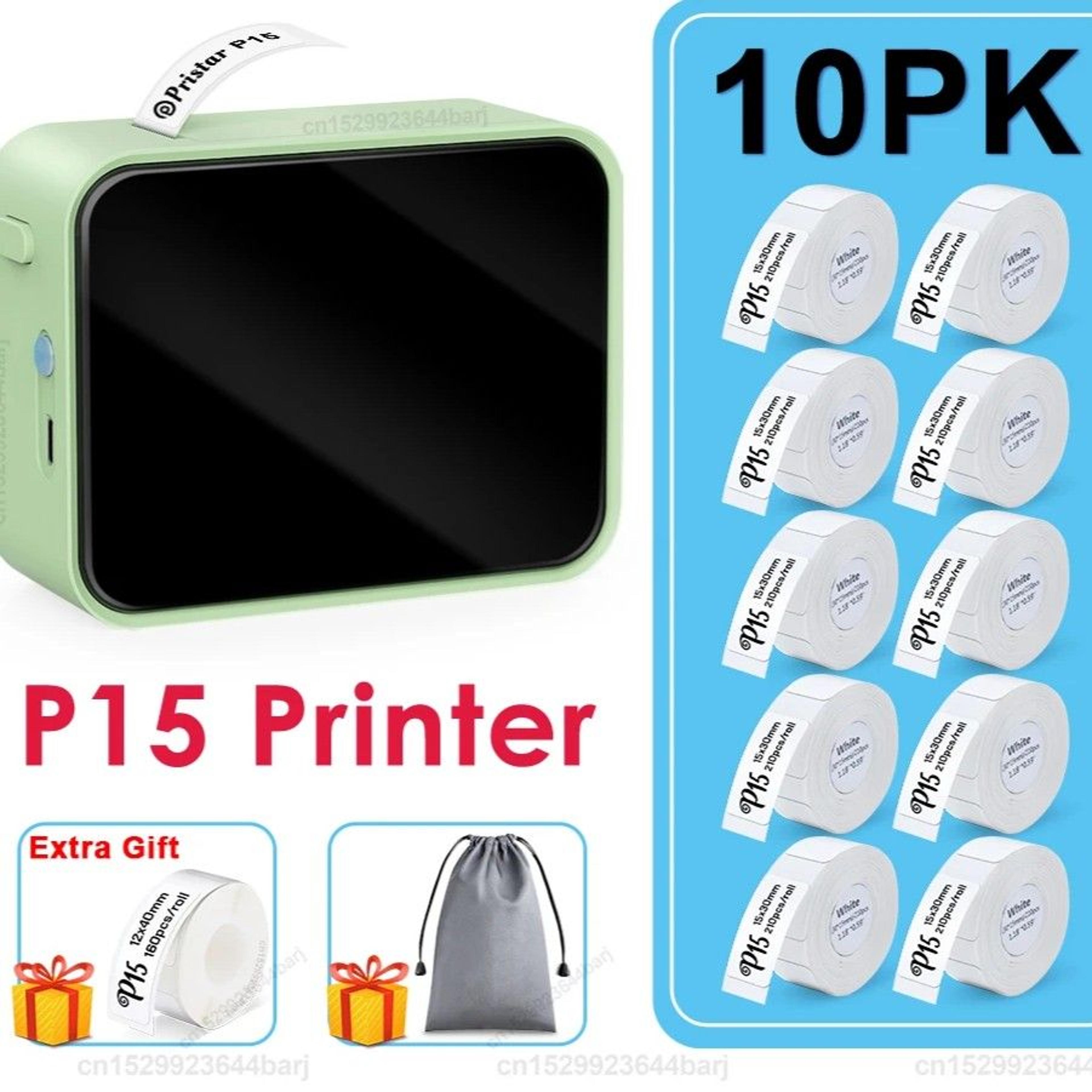 p15 mini wireless bluetooth thermal label printer portable adhesive sticker maker