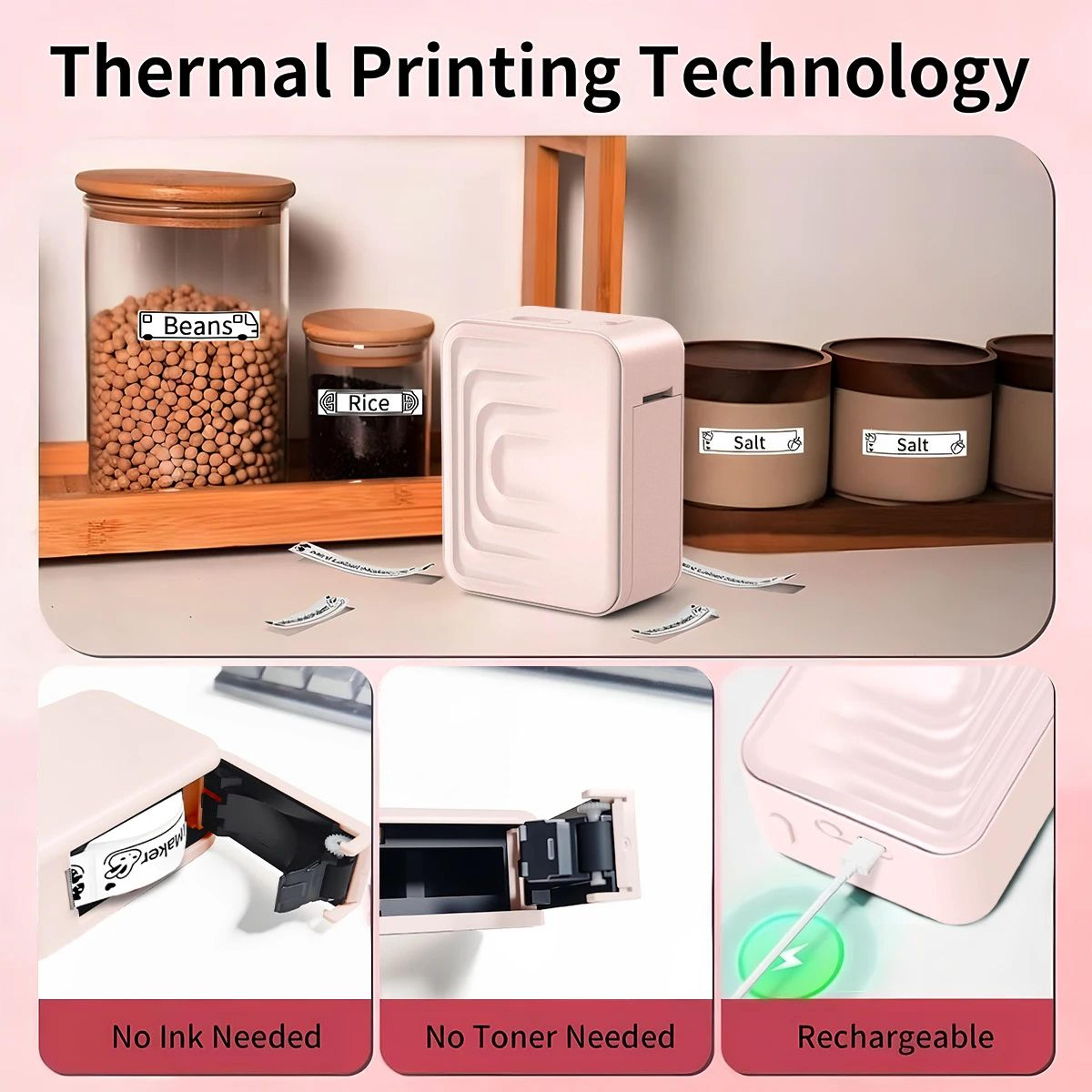 mini bluetooth thermal label printer for easy home and office organization
