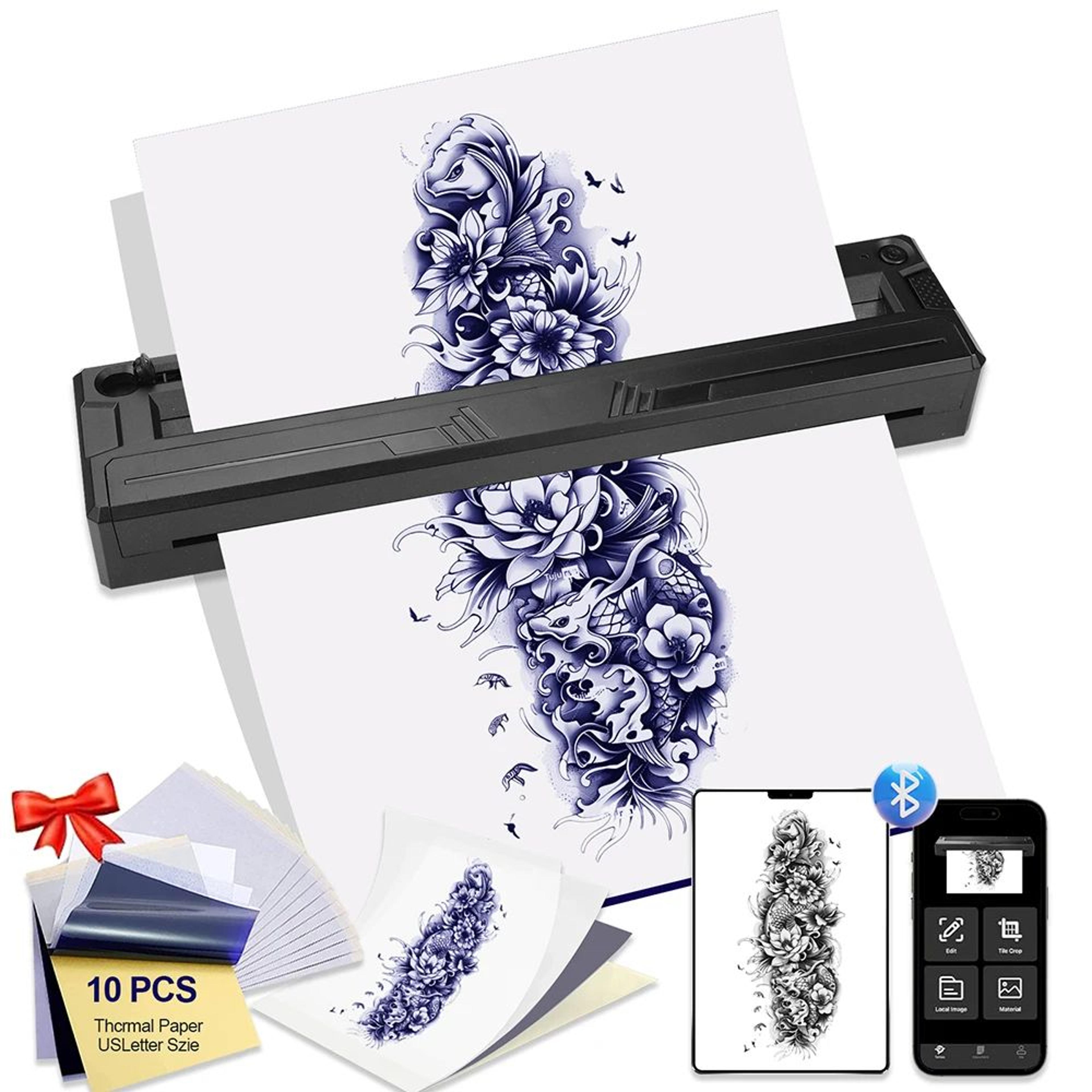 wireless bluetooth tattoo stencil printer portable thermal transfer machine
